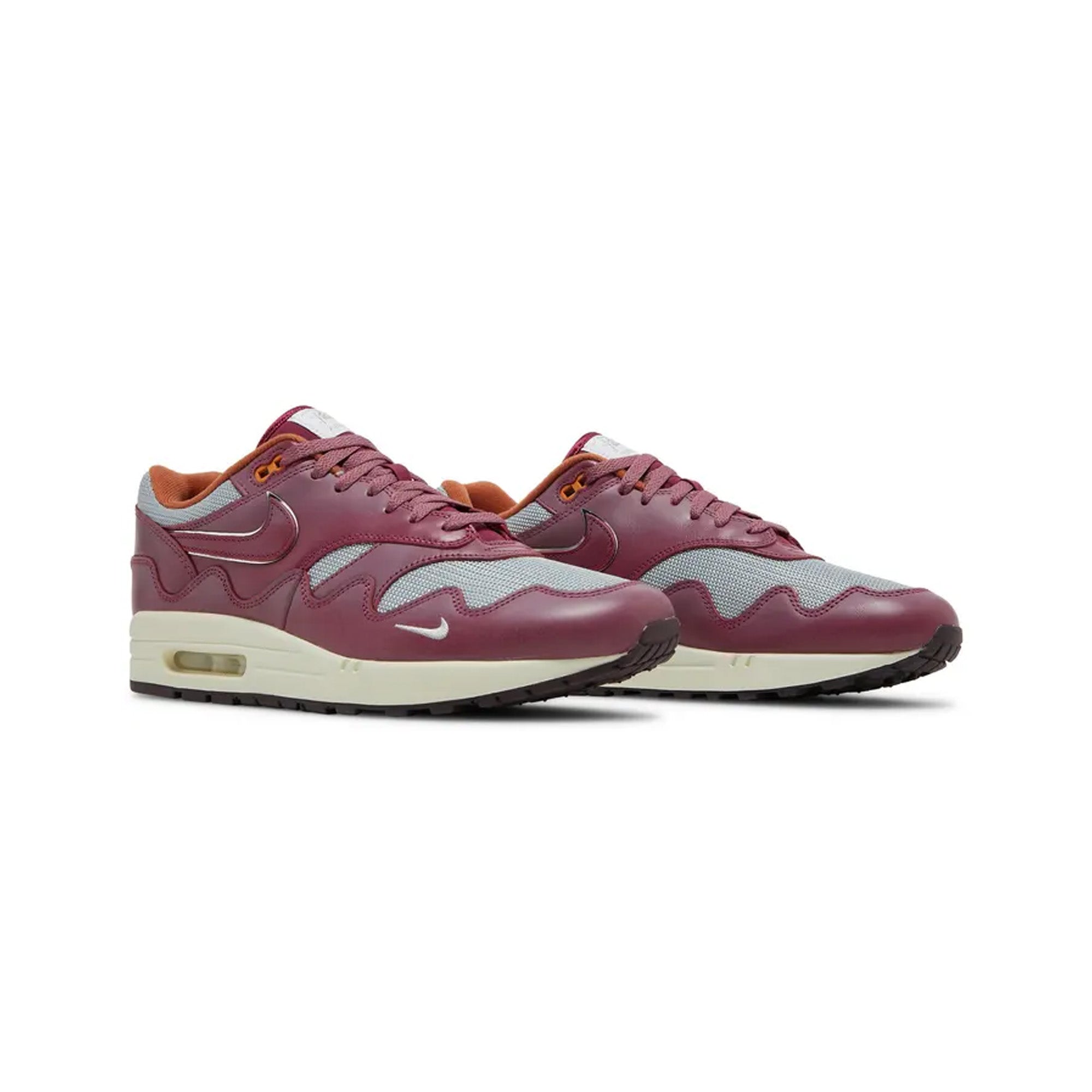 Nike Air Max 1 Patta 'Rush Maroon' Sneakers - Limited Edition Special Box (2021 Release) | Men's Running Shoes for Casual Wear & Street Style Fashion