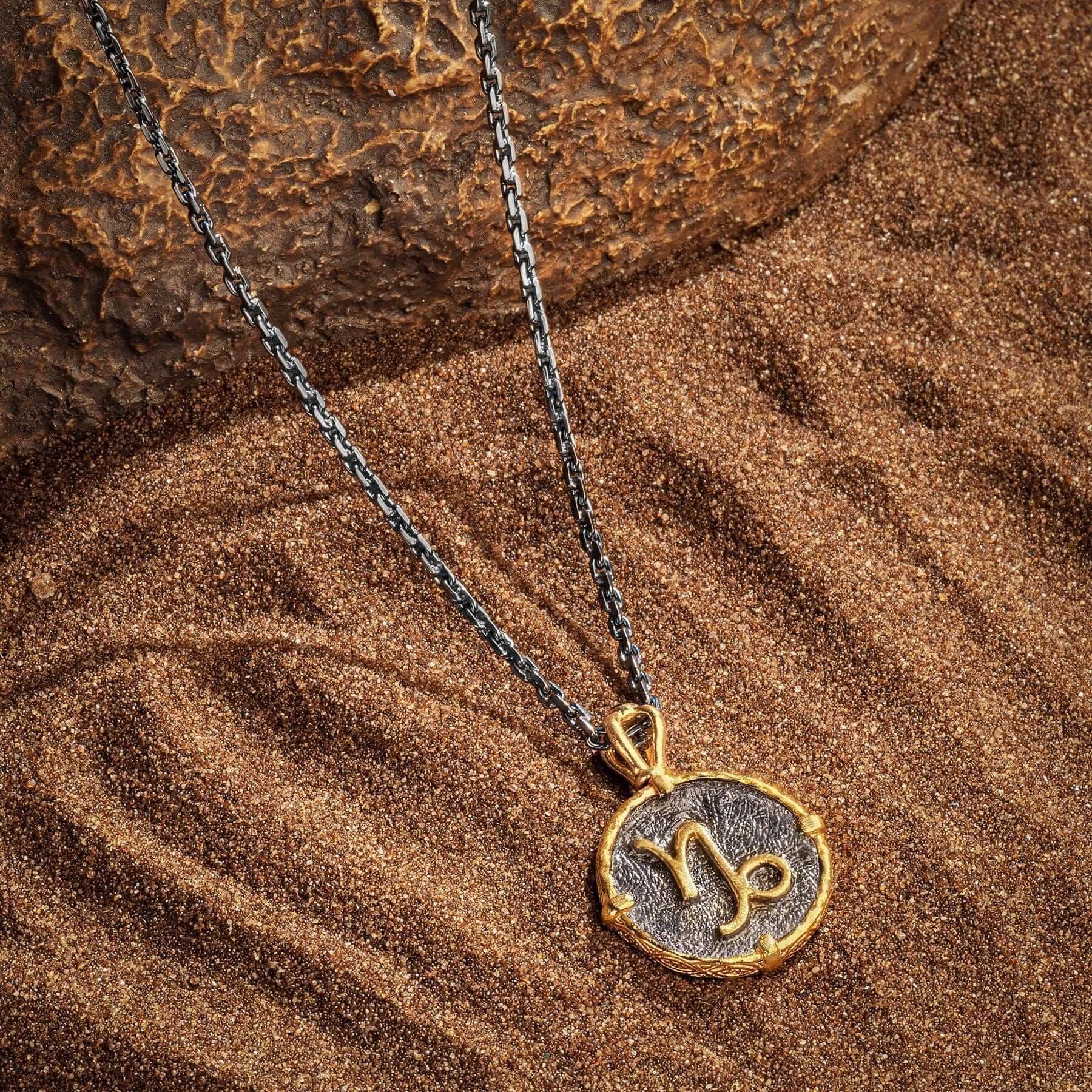 18K Gold Retro Zodiac Astrology Pendant Necklace - Personalized Horoscope Jewelry Gift for Women | Perfect for Birthday, Anniversary & Spiritual Occasions