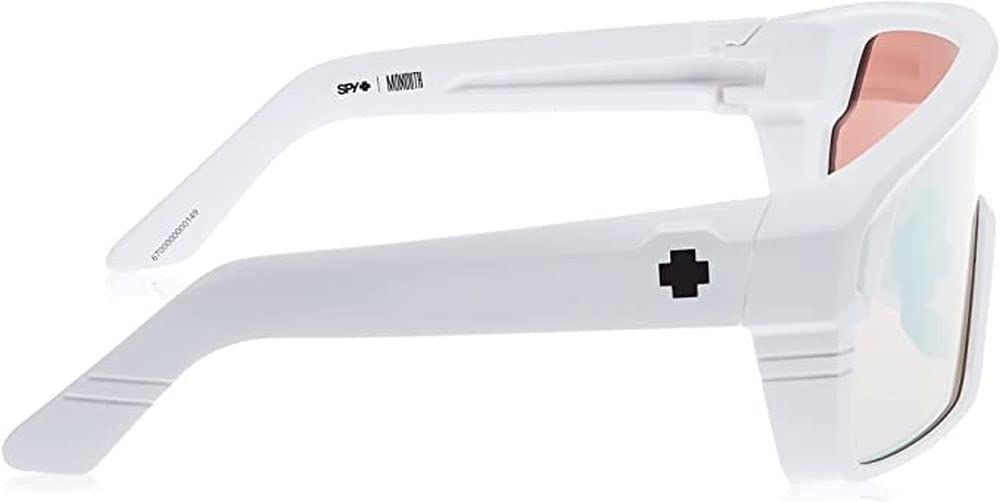 Spy Optic Monolith Polarized Sunglasses - Matte White Frame, UV Protection, Sport & Outdoor Use for Running, Cycling, Beach