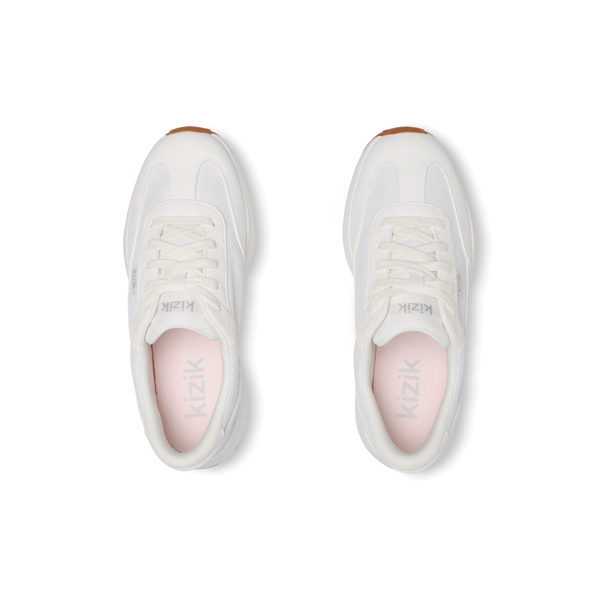 Women's Charlotte Bright White Sneakers - Comfortable Casual Walking Shoes for Everyday Wear, Gym & Travel