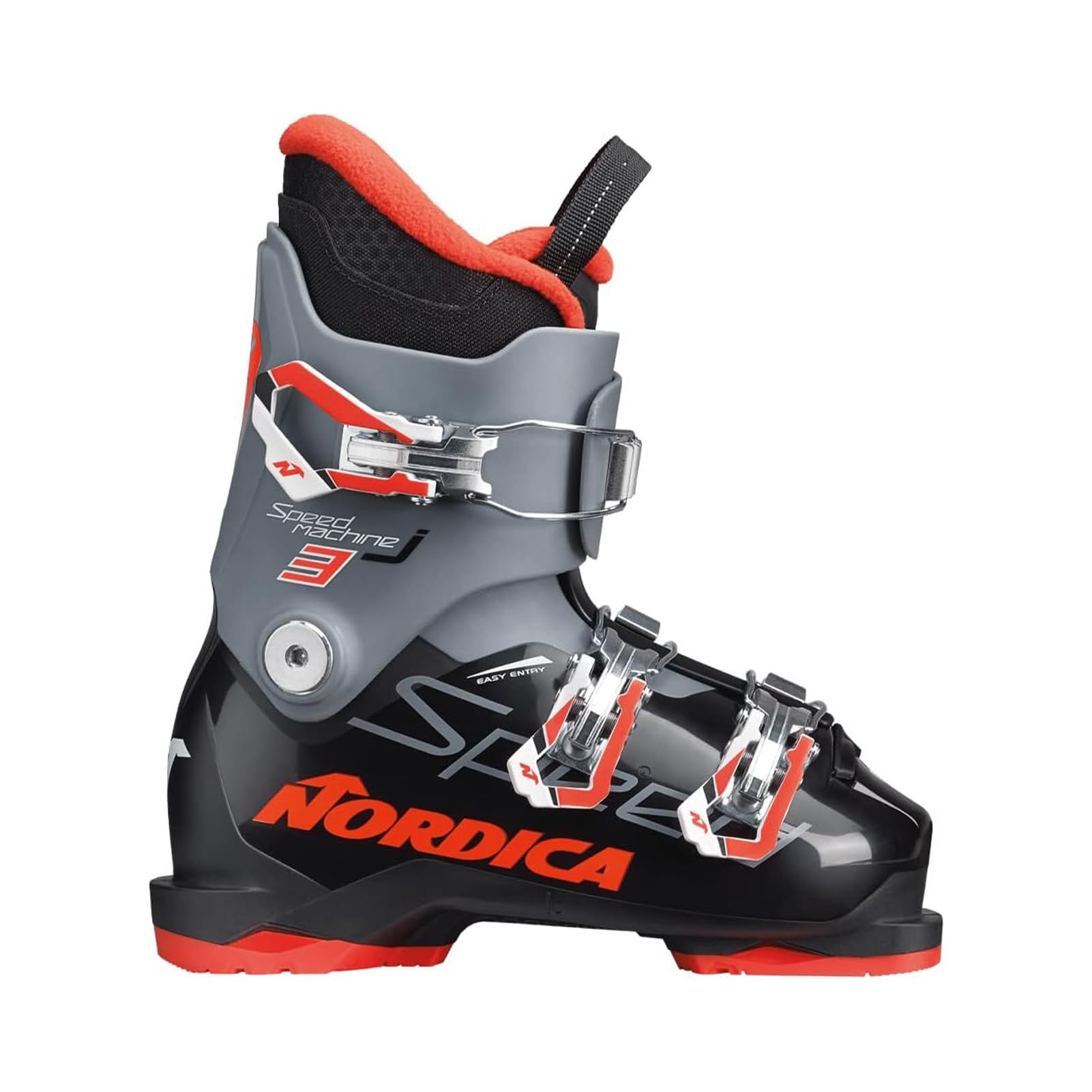 Nordica Junior Speedmachine J3 Ski Boots with Weight Adjuster - Durable, Comfortable & Warm Downhill Ski Boots for Kids - Perfect for Alpine Skiing & Winter Sports