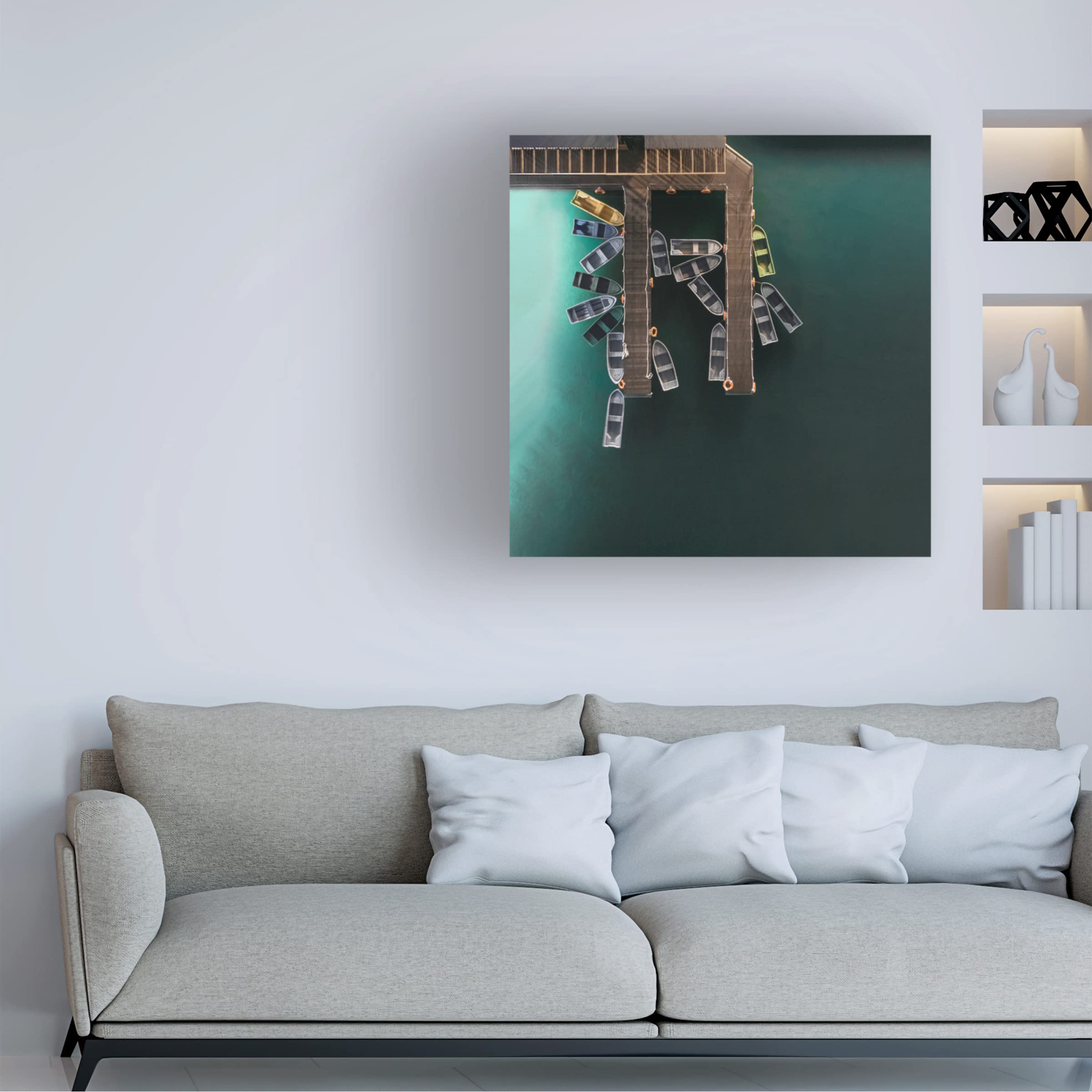 Trademark Fine Art 'Magnetic' Canvas Painting by Alexander Kornilov - Modern Abstract Wall Art for Living Room, Bedroom & Office Decor