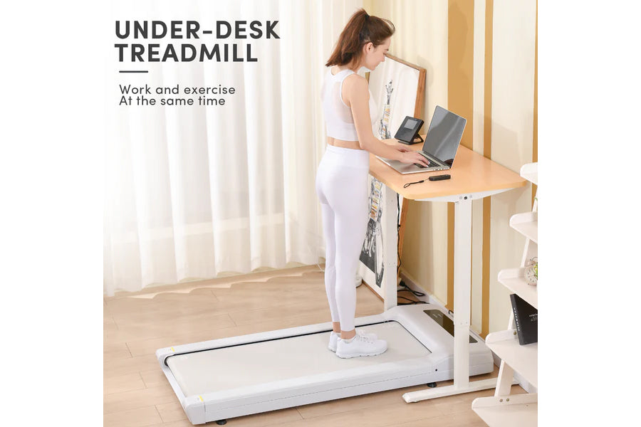 LifeSpan TX6 GlowUp Under Desk Treadmill - Compact Walking Machine for Home & Office Use - Stay Active While Working or Relaxing