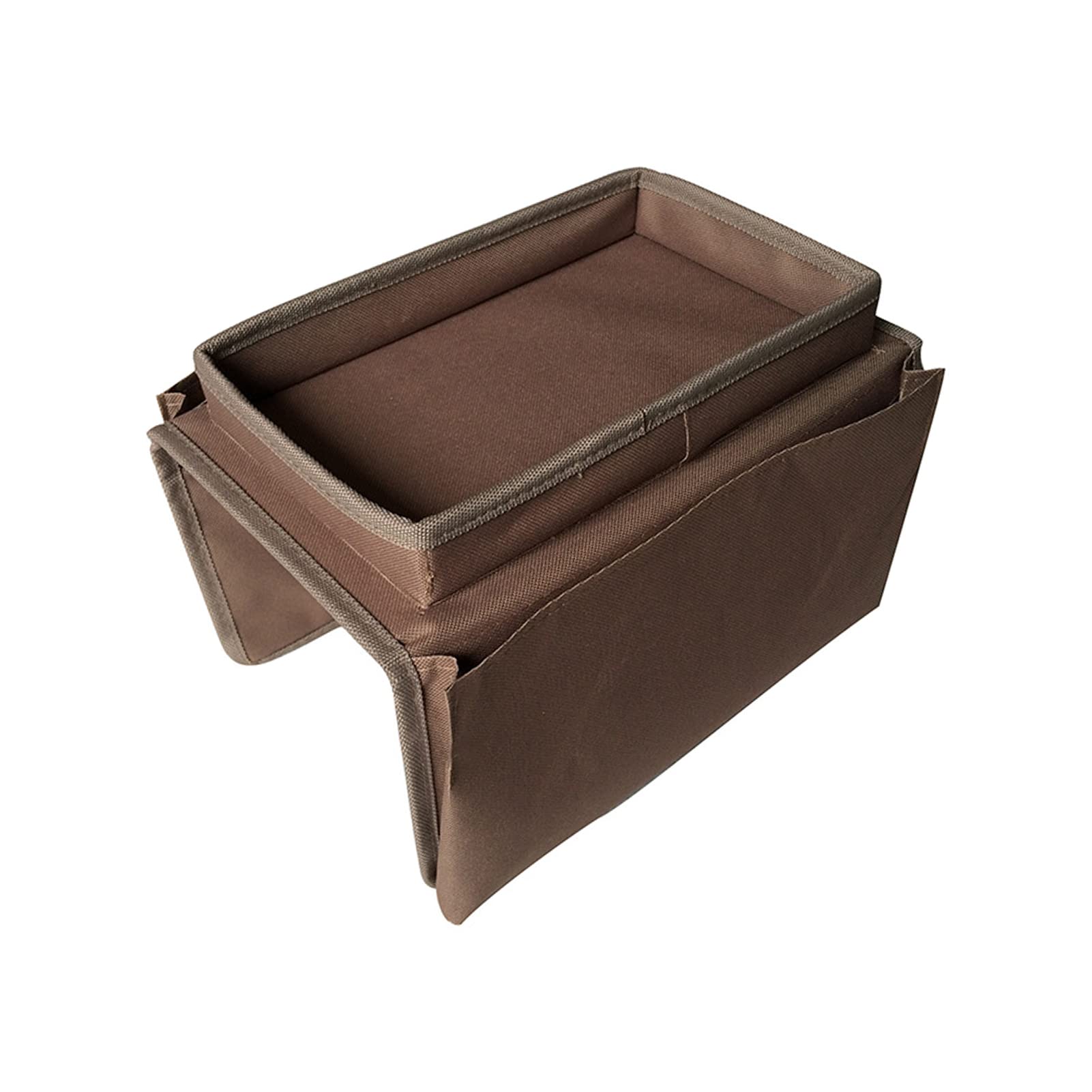 HEVIRGO Sofa Hanging Caddy Organizer - Breathable Ventilated Couch Tablet Holder for Phone, Remote & Coffee Mug - Perfect for Living Room, Bedroom & Home Theater Relaxation