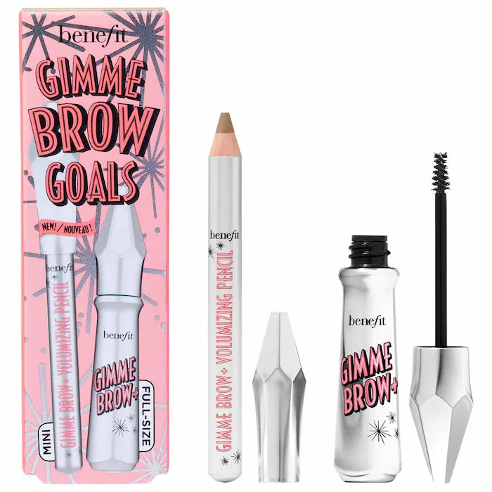 Benefit Cosmetics Gimme Brow+ Volumizing Fiber Gel & Precisely My Brow Pencil Duo - Eyebrow Makeup Kit for Full, Defined Brows - Perfect for Everyday Wear & Special Occasions
