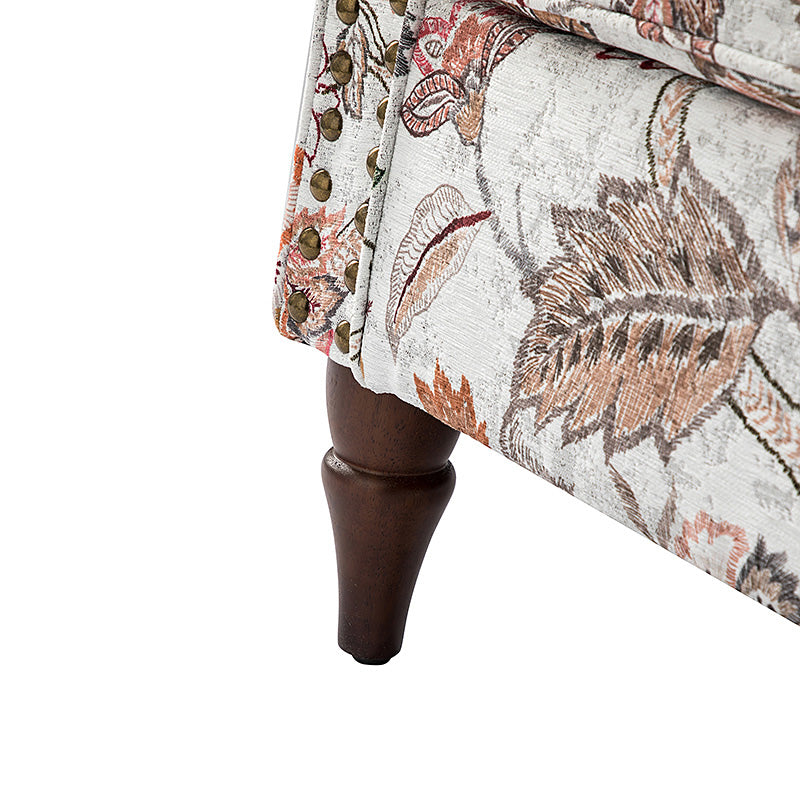 Artemisa Modern Floral Pattern Upholstered Armchair - Comfortable Living Room Accent Chair for Home Office & Lounge Decor