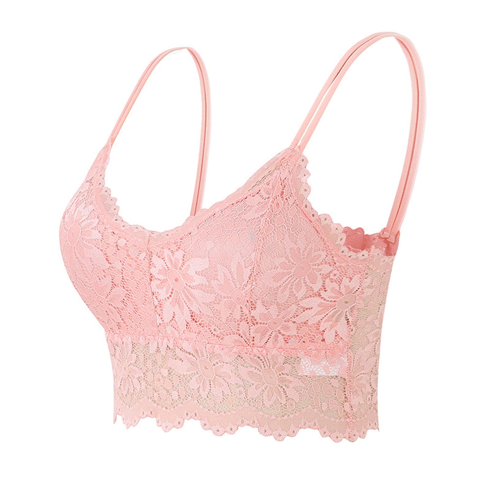 SANWOOD Women's Wireless Bralette - Breathable Soft Fabric, Full Cup Comfort, Wire-Free Underwear for Everyday Wear - Pink | Perfect for Yoga, Lounge & Sleep