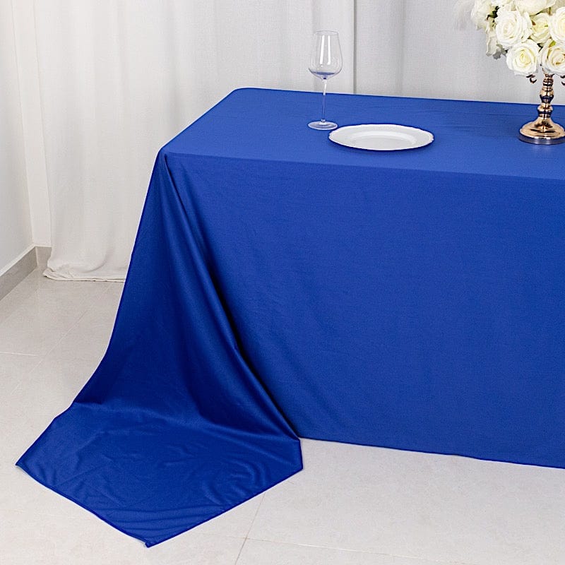90 x 156 Inch Scuba Polyester Rectangular Tablecloth - Waterproof & Wrinkle-Resistant Dining Table Cover for Parties, Weddings & Events