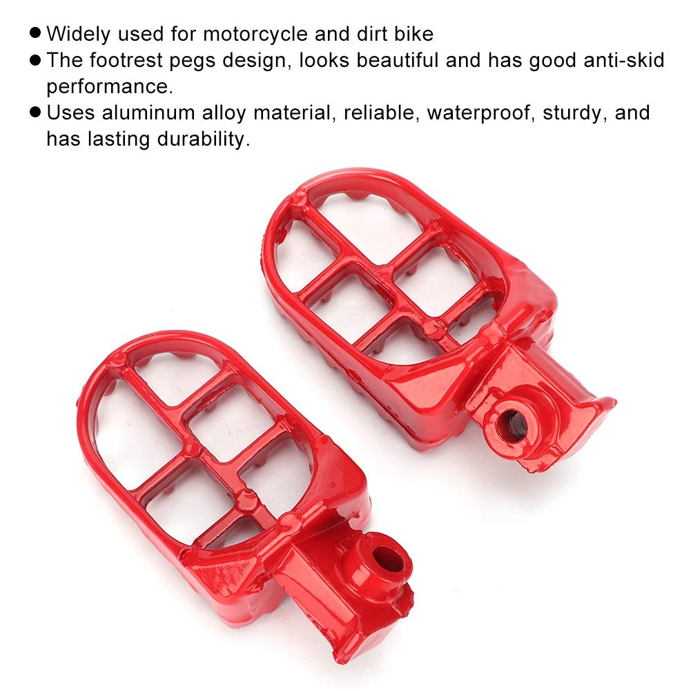 Aramox Motorcycle Foot Pegs - 2pcs Aluminum Footrest for Dirt Bikes - Off-Road Riding Accessories