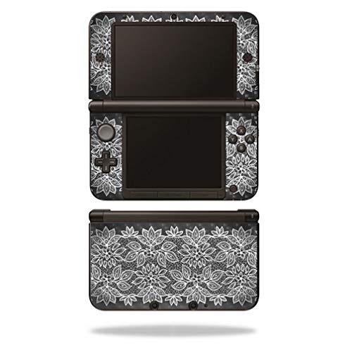 Premium Carbon Fiber Skin for Nintendo 3DS XL (2012-2014 Model) - Floral Lace Design | Protective & Durable Textured Cover | Easy Application & Removal | Made in USA | Perfect for Gaming Protection & Style Customization