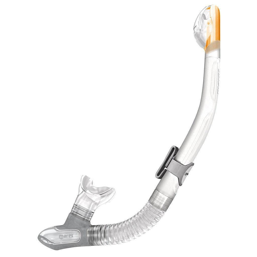 Mares Ergo Dry Snorkel - Comfortable Anti-Water Snorkeling Gear for Scuba Diving, Swimming & Beach Vacations