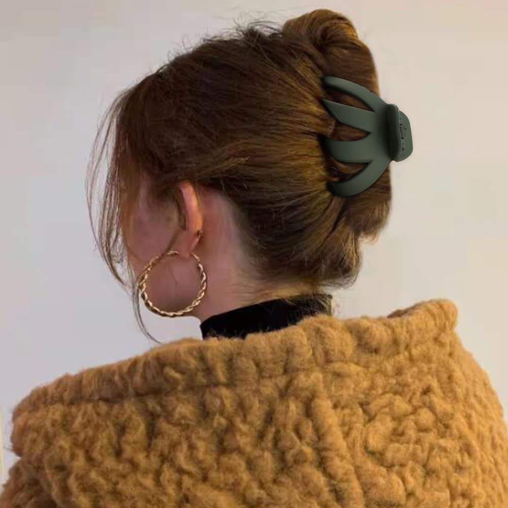 Large Octopus Matte Jumbo Hair Clips for Thick Hair - 5 Piece Set (3.15 Inch) Cute Giant Jaw Clips for Women | Perfect for Updos, Ponytails & Styling Thick Hair
