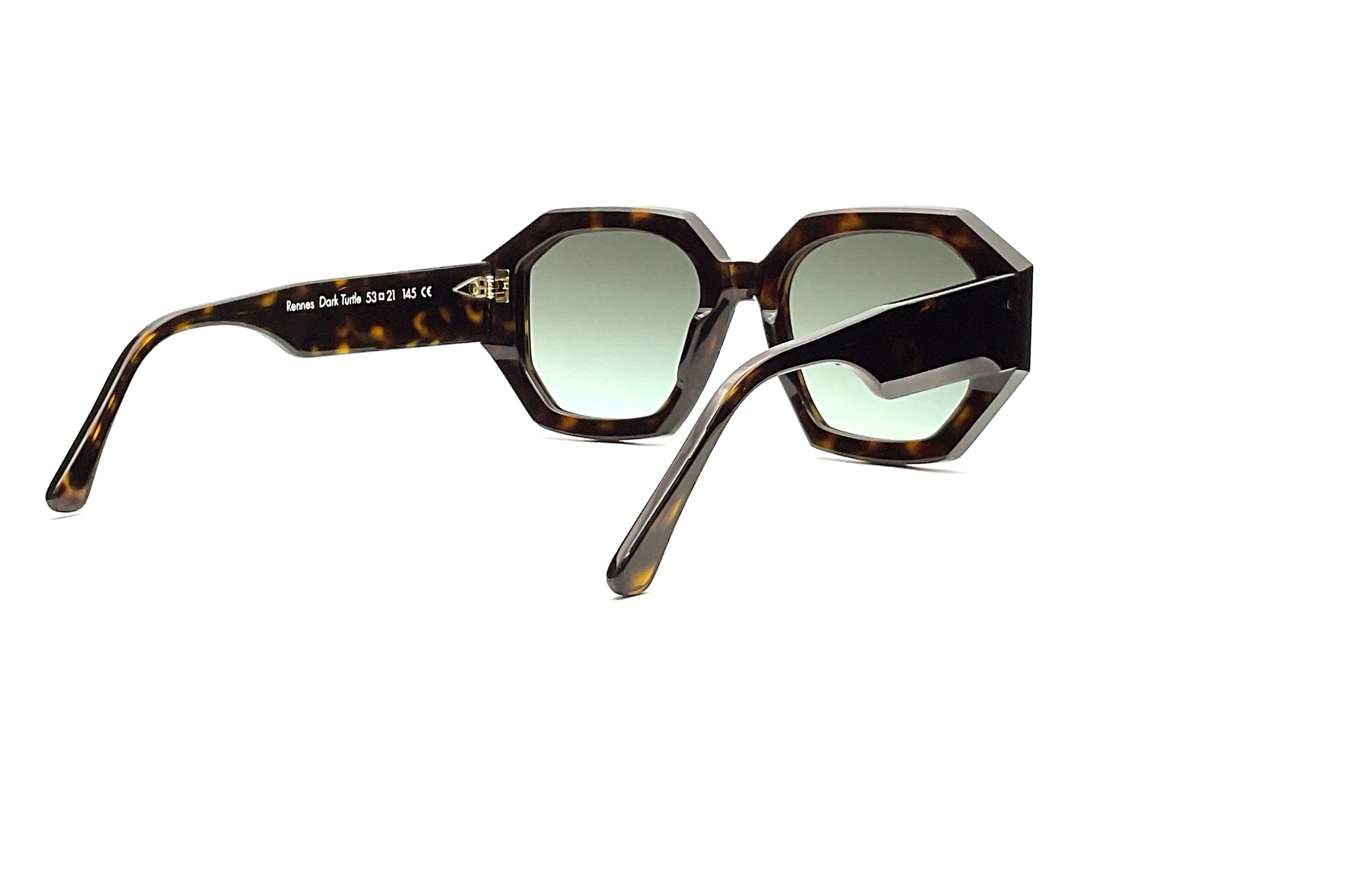 Ahlem Rennes Sunglasses - Dark Turtle Tortoise Shell Frame with UV Protection - Perfect for Outdoor Activities, Travel, and Fashion Accessories