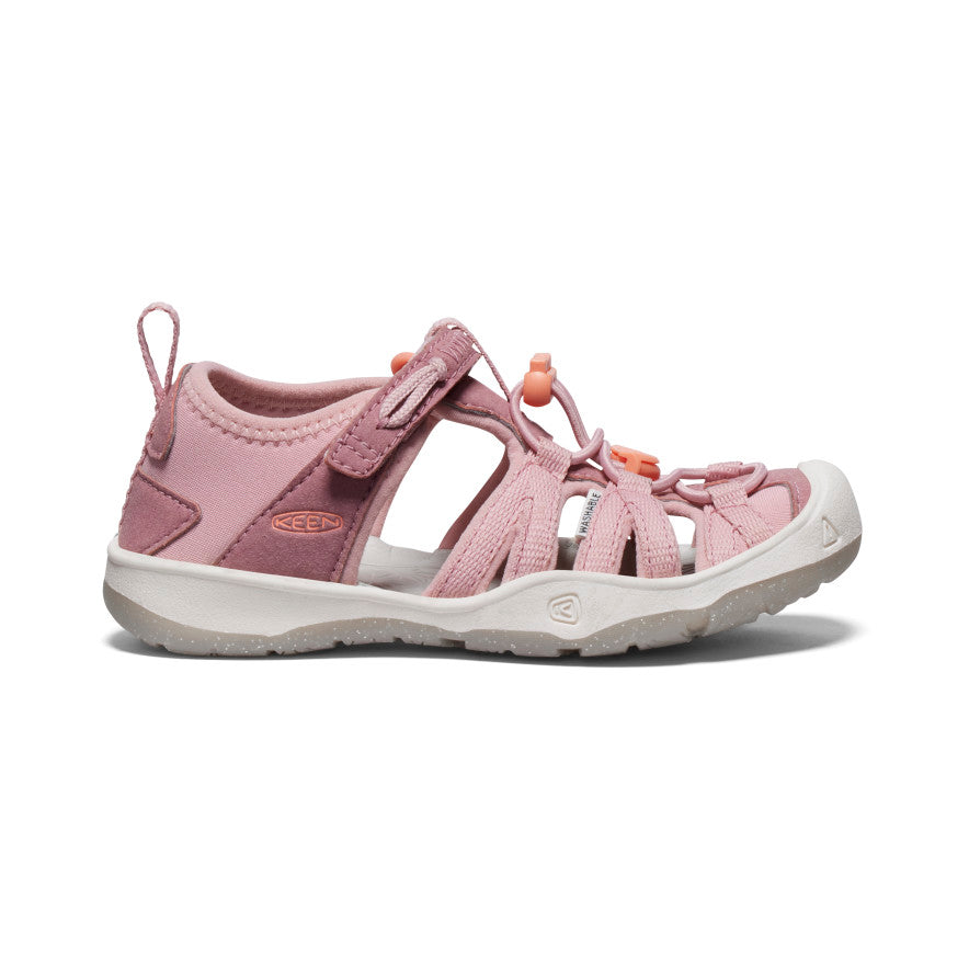 Little Girls' Moxie Sandal - Comfortable & Stylish Kids Sandals in Nostalgia Rose/Papaya Punch | Perfect for Summer Play, Beach Trips & Everyday Wear