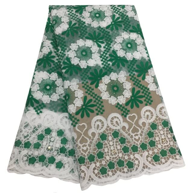 Premium Nigerian Milk Silk Lace Fabric - Soft Tulle with African Embroidery for Wedding Dresses & Christmas Party Gowns - Authentic African Bridal Lace by the Yard - Perfect for Special Occasions, Evening Wear and Cultural Celebrations