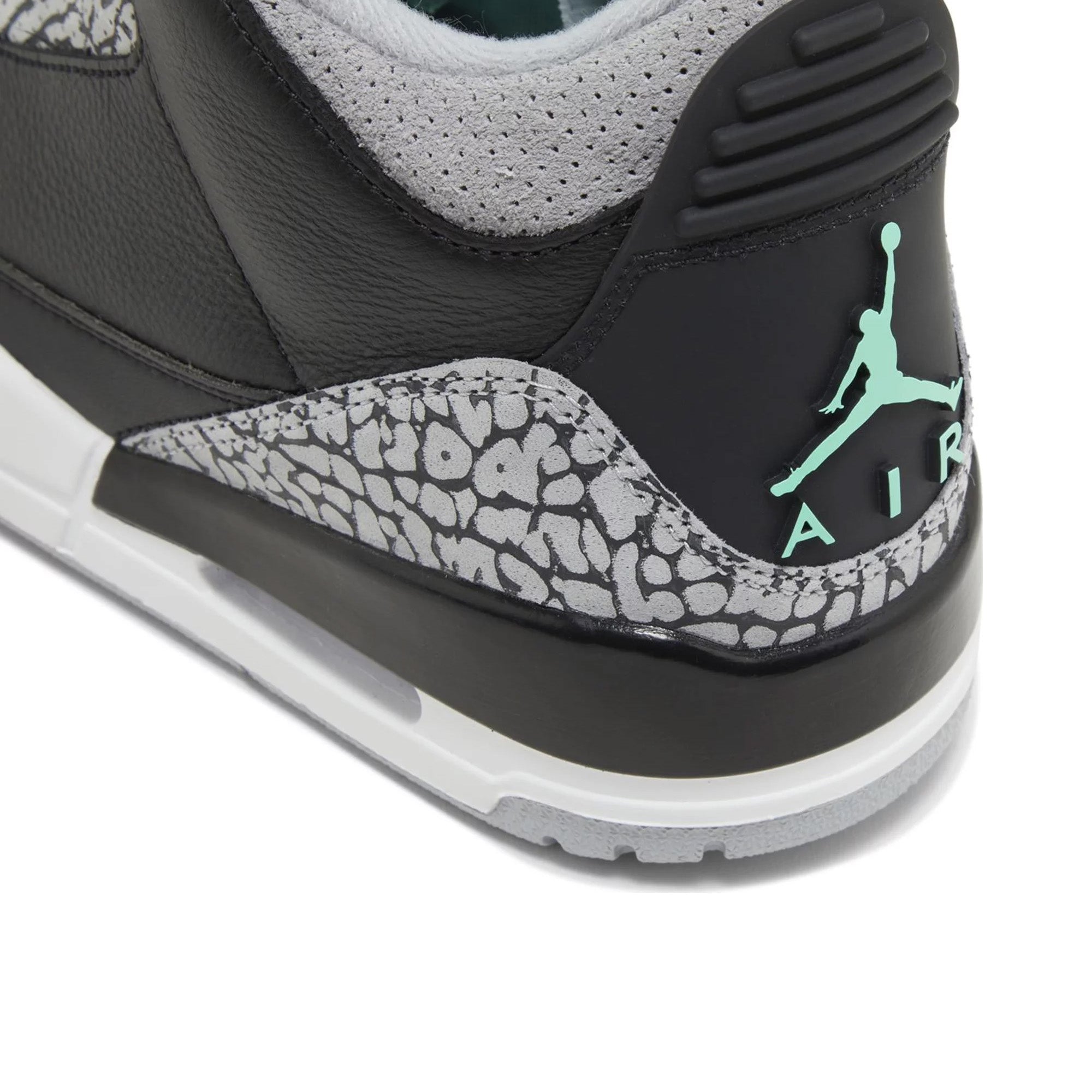 Air Jordan 3 Retro 'Green Glow' Sneakers (2024) - Men's Basketball Shoes for Casual Wear & Street Style