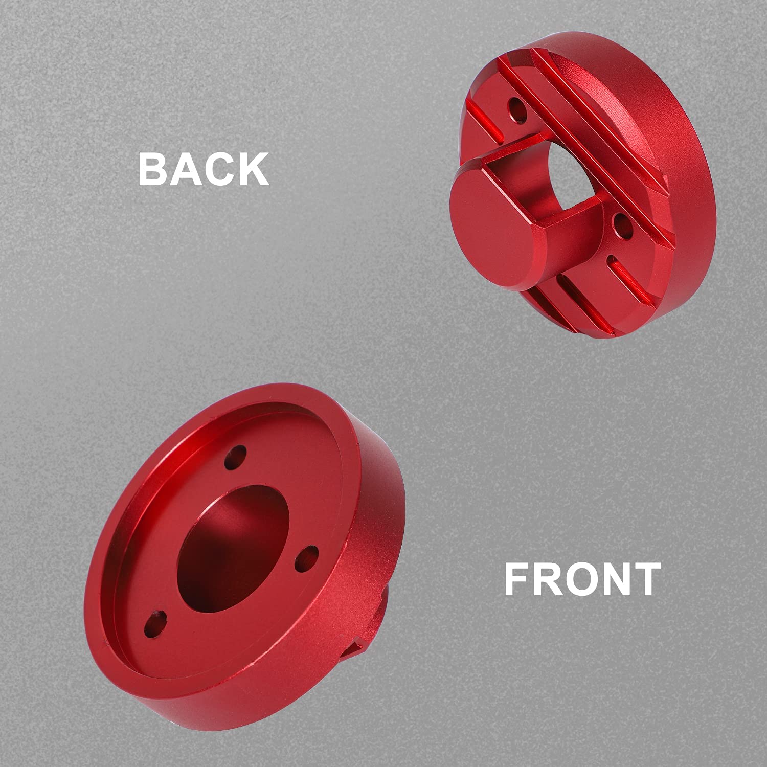 CheroCar Aluminum AM/FM Antenna Base Replacement for 2007-2021 Jeep Wrangler JL JLU JK JKU & Gladiator JT - Durable Red Upgrade (Off-Road, Daily Driving, Car Shows)