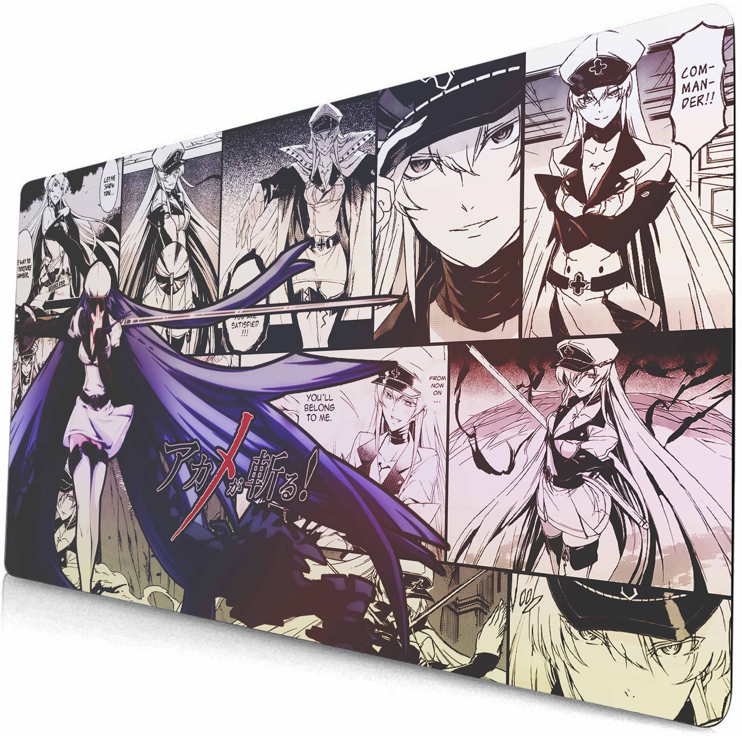 Extended Gaming Mouse Pad - XXL Non-Slip Waterproof Desk Mat (60x35cm/23.6x13.7inch) for PC, Laptop, Office & Anime Gaming Setup - Anti-Dirty Keyboard Mat in Black | Perfect for Esports, Streaming & Work from Home