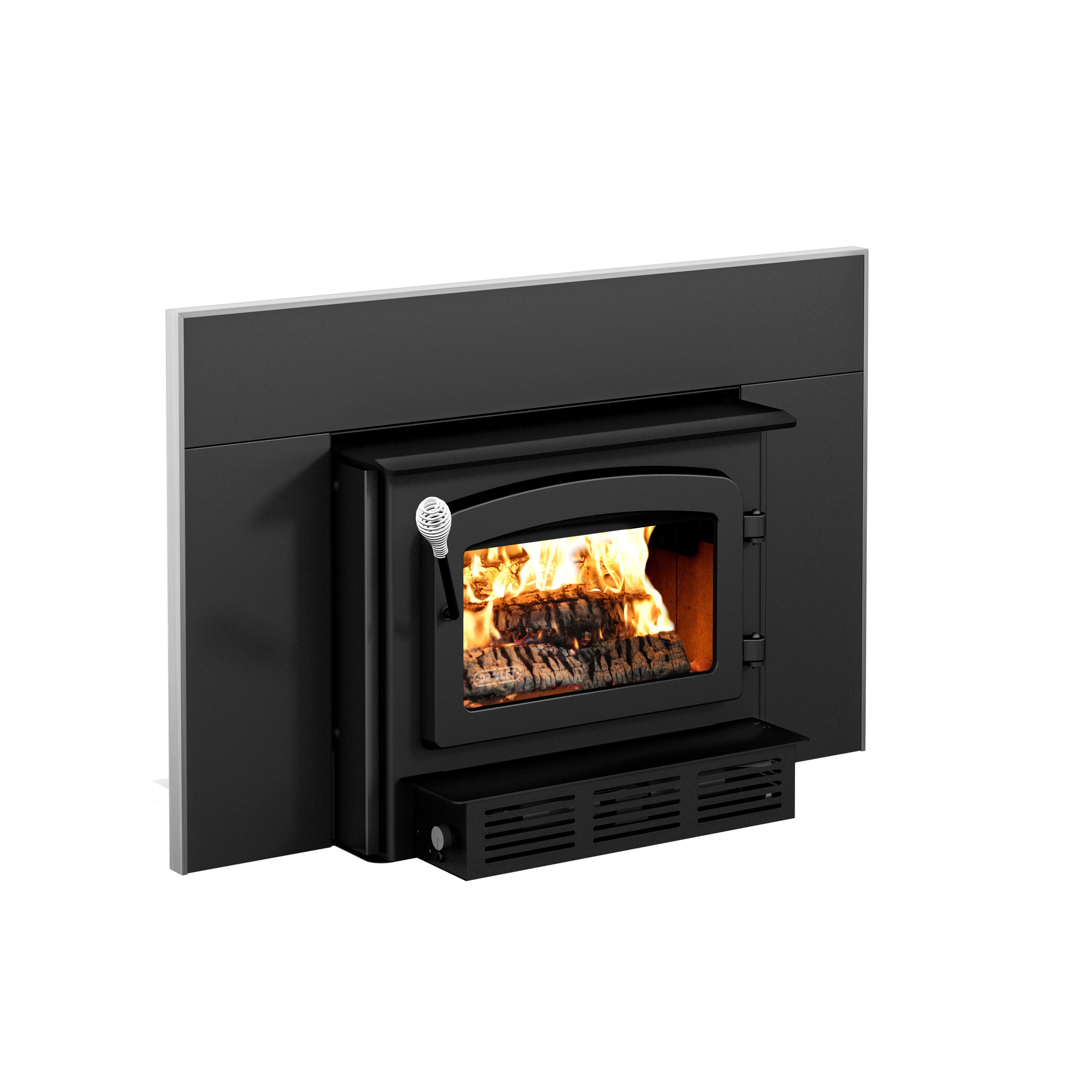 Drolet Escape 1800 I EPA Certified Wood Burning Fireplace Insert - Efficient Heating for Homes & Cabins - Perfect for Living Rooms, Basements & Winter Warmth (Model DB03125)