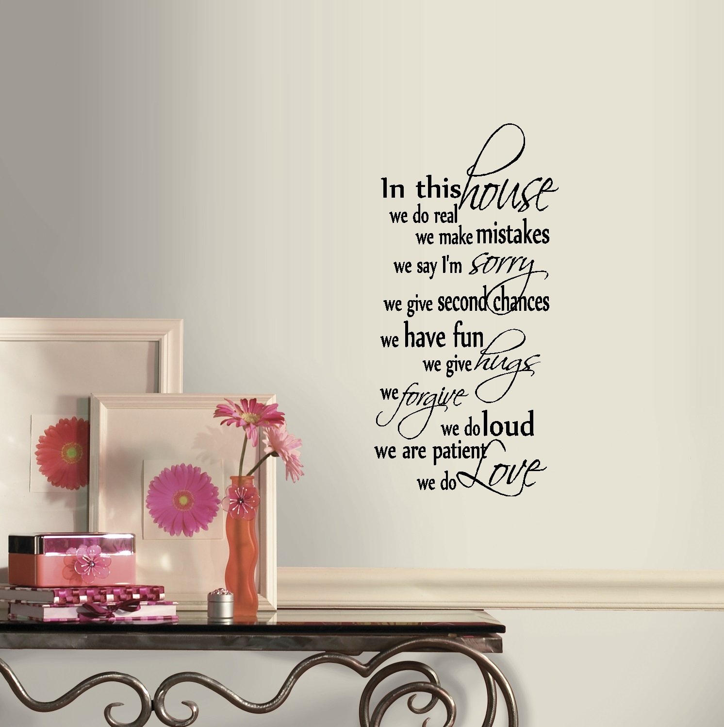 BestPricedDecals - 'In This House We Do Love' #5 Wall Decal Sticker - 13x26 Inch Removable Home Decor for Living Room, Bedroom, Nursery - Perfect for Family Quotes & Inspirational Wall Art