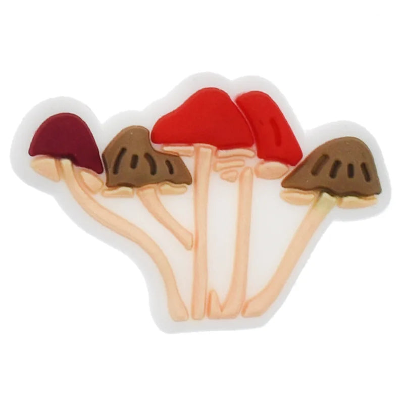 Mushroom Shoe Charms for Crocs - Cute Clog Decorations for Kids, Men & Women - Fun Shoe Accessories for Sandals, Jeans & Buckle Shoes - Perfect for School, Parties & Everyday Fashion