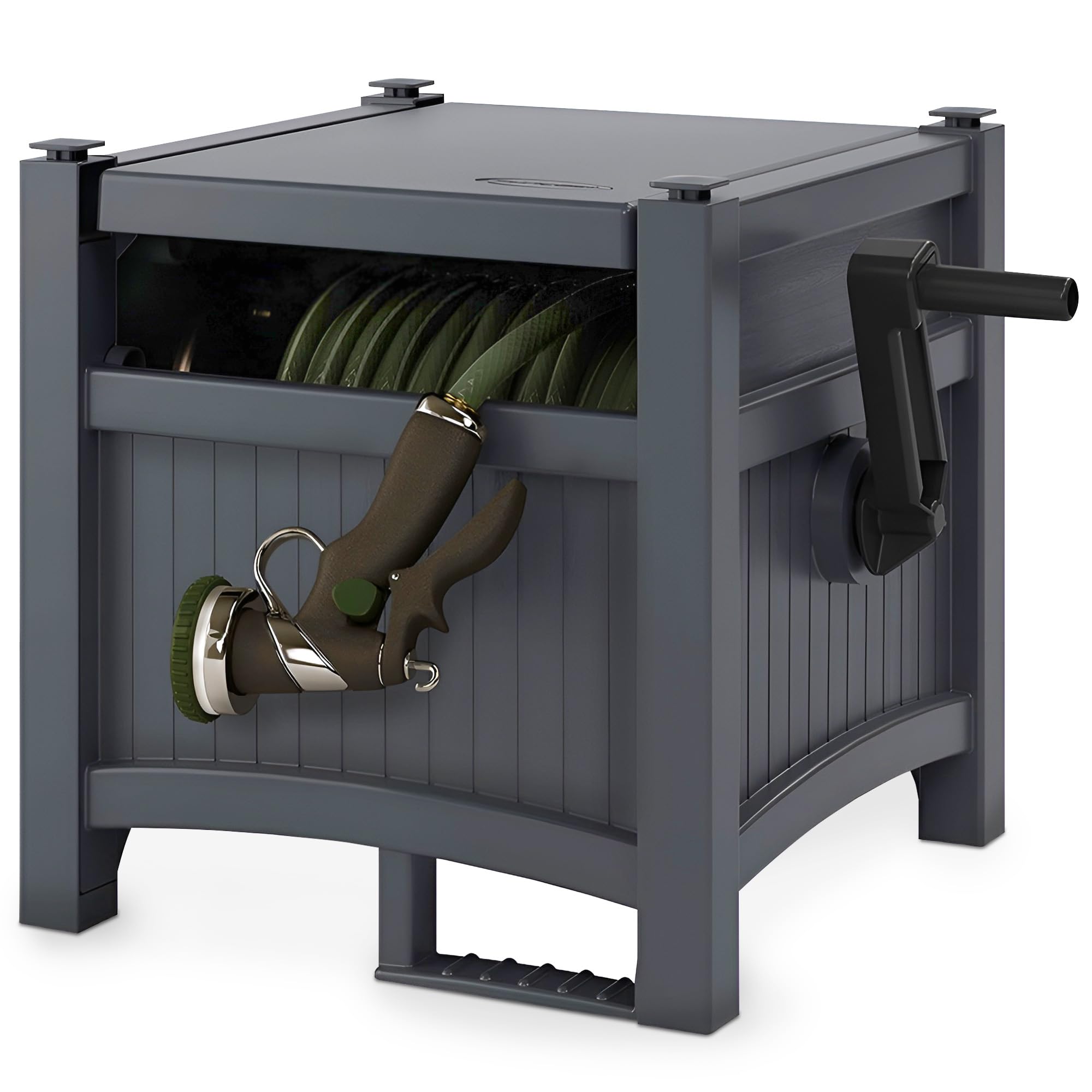 Suncast Hideaway Garden Hose Reel - 100' Capacity for 5/8