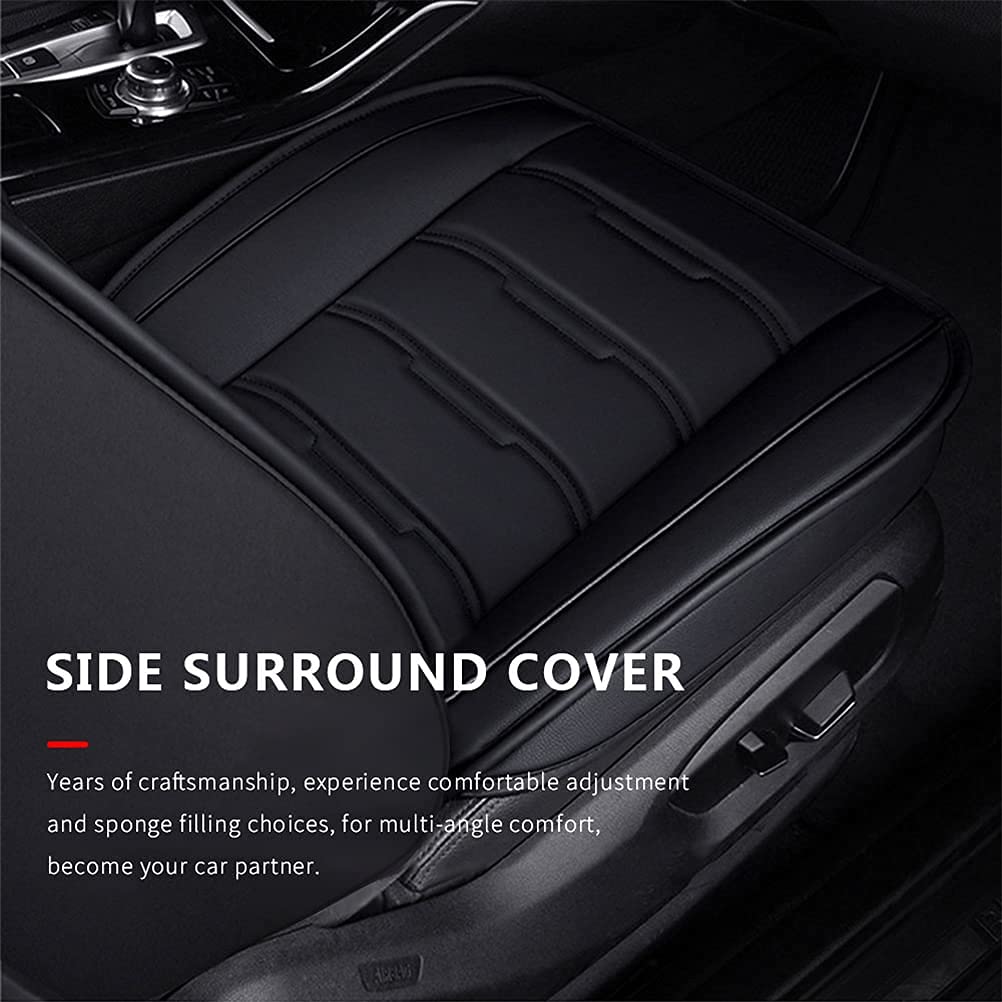Luxury PU Leather Front & Rear Seat Covers for Corvette C7 C5 - Comfortable, Wear-Resistant Black & Red Car Seat Protectors | Perfect for Sports Cars, Daily Commuting & Road Trips