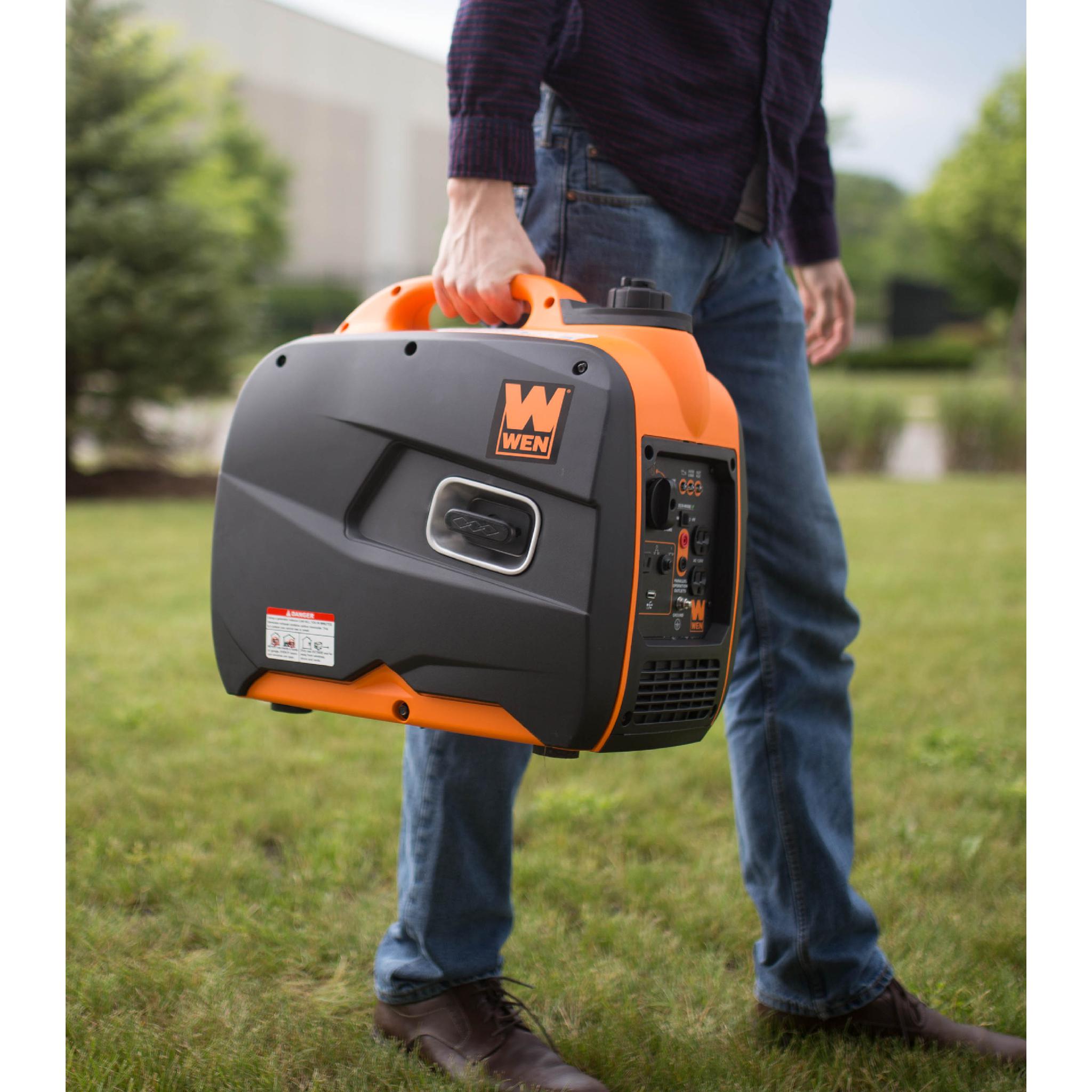 WEN R56200i 2000 Watt Portable Inverter Generator - CARB Compliant & Eco-Friendly (Certified Refurbished) - Perfect for Camping, RV Trips & Emergency Power Backup