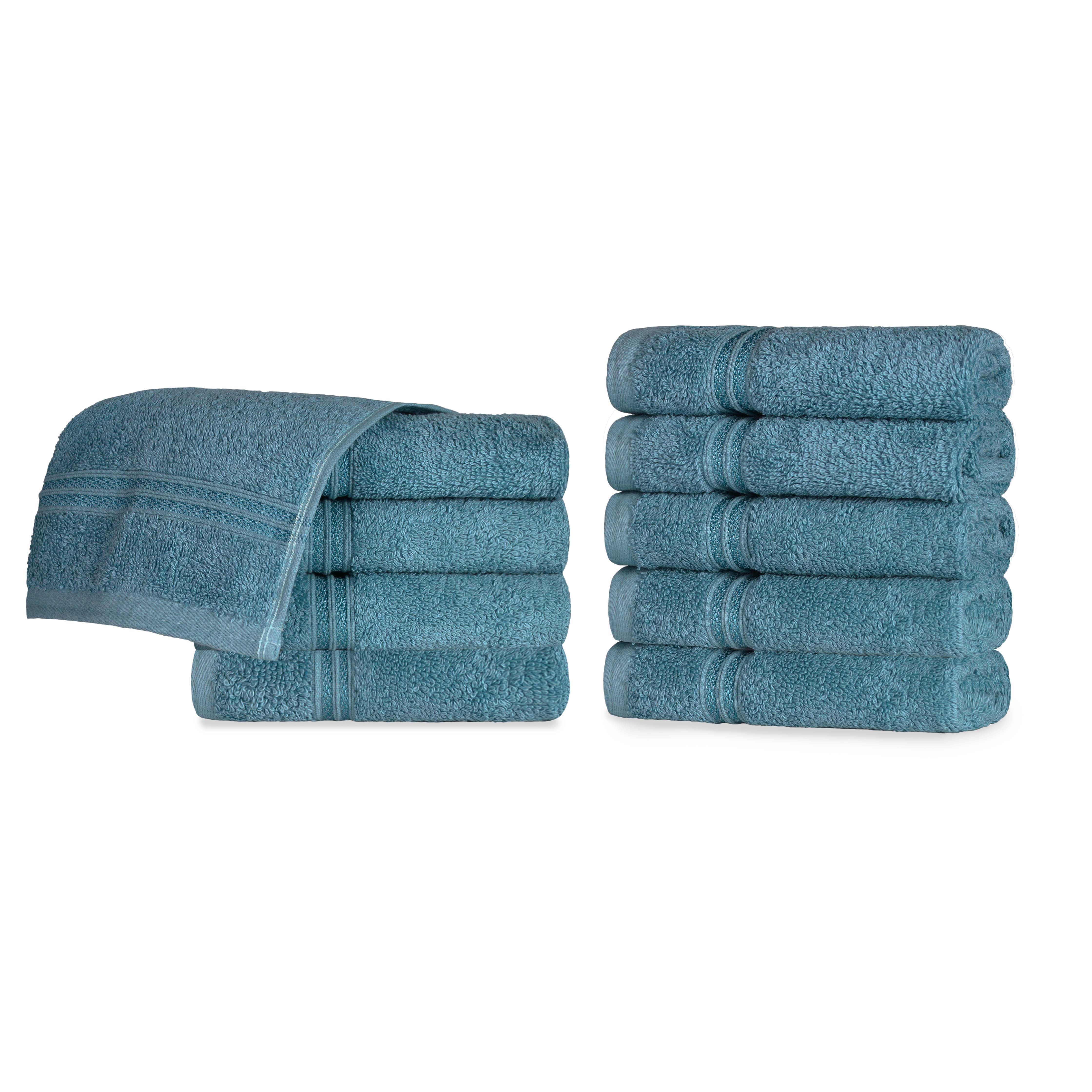 Premium Egyptian Cotton Face Towels - Ultra Soft & Highly Absorbent Bath Towel Set of 10 | Gentle for Sensitive Skin, Perfect for Spa, Gym & Luxury Bathroom Essentials