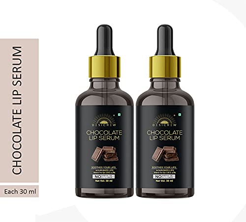Pink Lip Serum Oil with Chocolate Flavor - Hydrating, Glossy & Soft Lip Shine for Men & Women - Pack of 2 (60 ml) - Perfect for Daily Moisturizing, Night Care & Makeup Prep