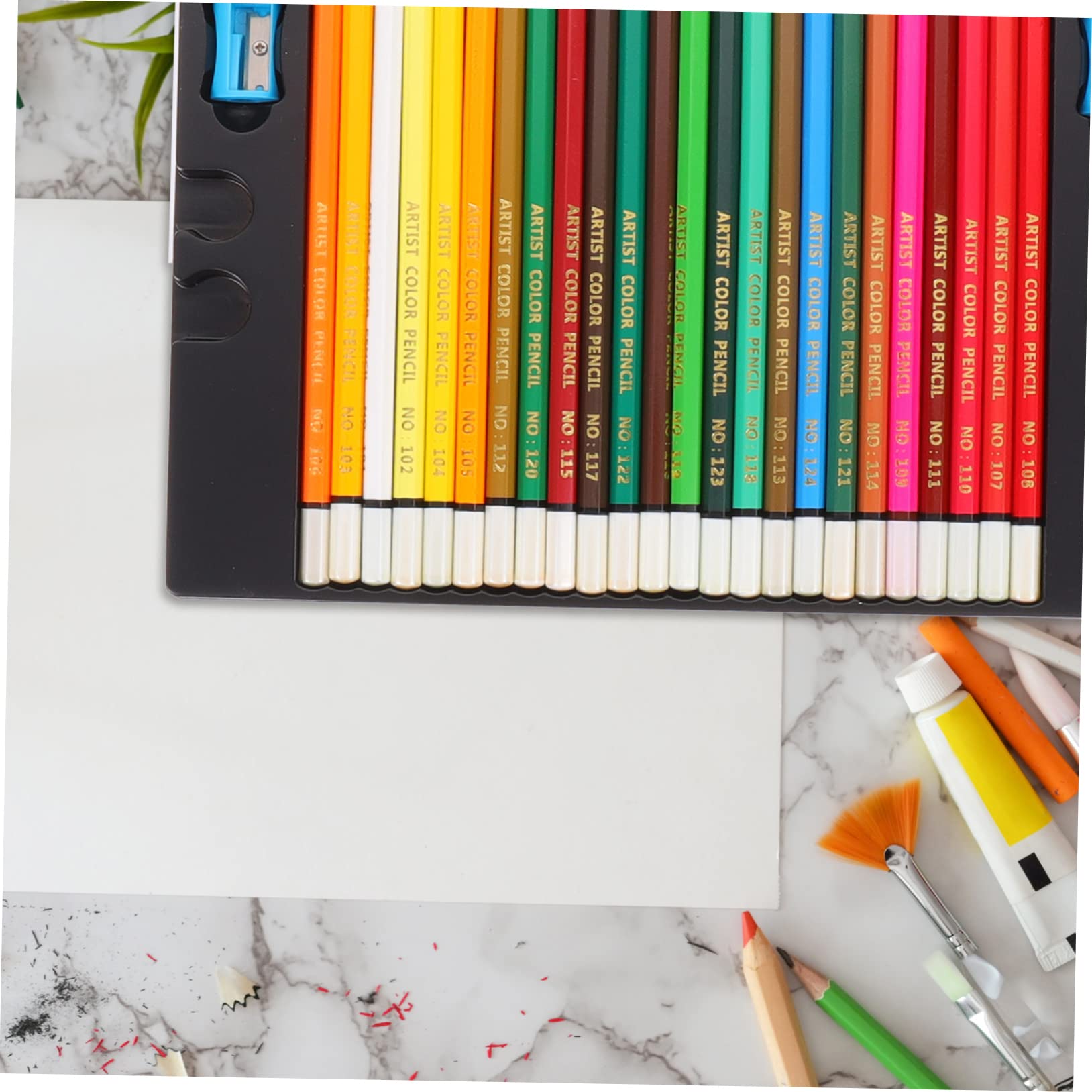 **Cabilock 48-Color Water-Soluble Colored Pencils Set - 4 Pack, Non-Toxic & Vibrant for Kids & Artists - Perfect for Sketching, Drawing & School Projects**
