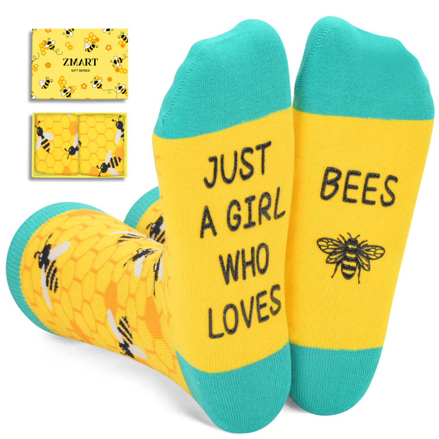 Zmart Women's Farm Animal Socks - Cute Fox, Wolf, Dinosaur & Turtle Design Novelty Socks for Teen Girls | Fun Gifts for Animal Lovers | Perfect for Casual Wear, Gifts & Themed Parties