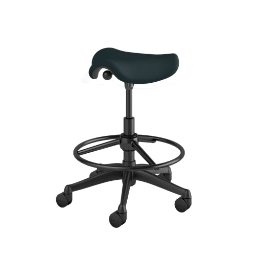 Pony Seat Stool with Graphite Frame - Kids Adjustable Step Stool for Bathroom, Kitchen & Playroom - Safe Non-Slip Toddler Standing Stool