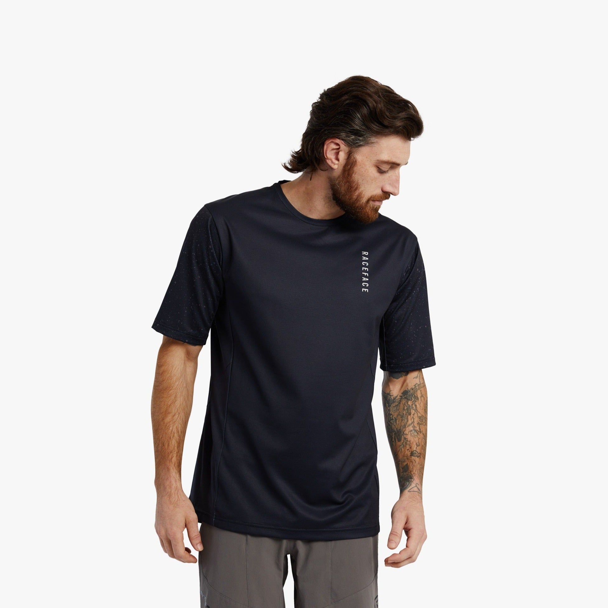 Race Face 2023 Men's Indy SS Jersey - Cycling Short Sleeve Performance Shirt for Mountain Biking & Road Cycling - Moisture Wicking & Breathable MTB Jersey