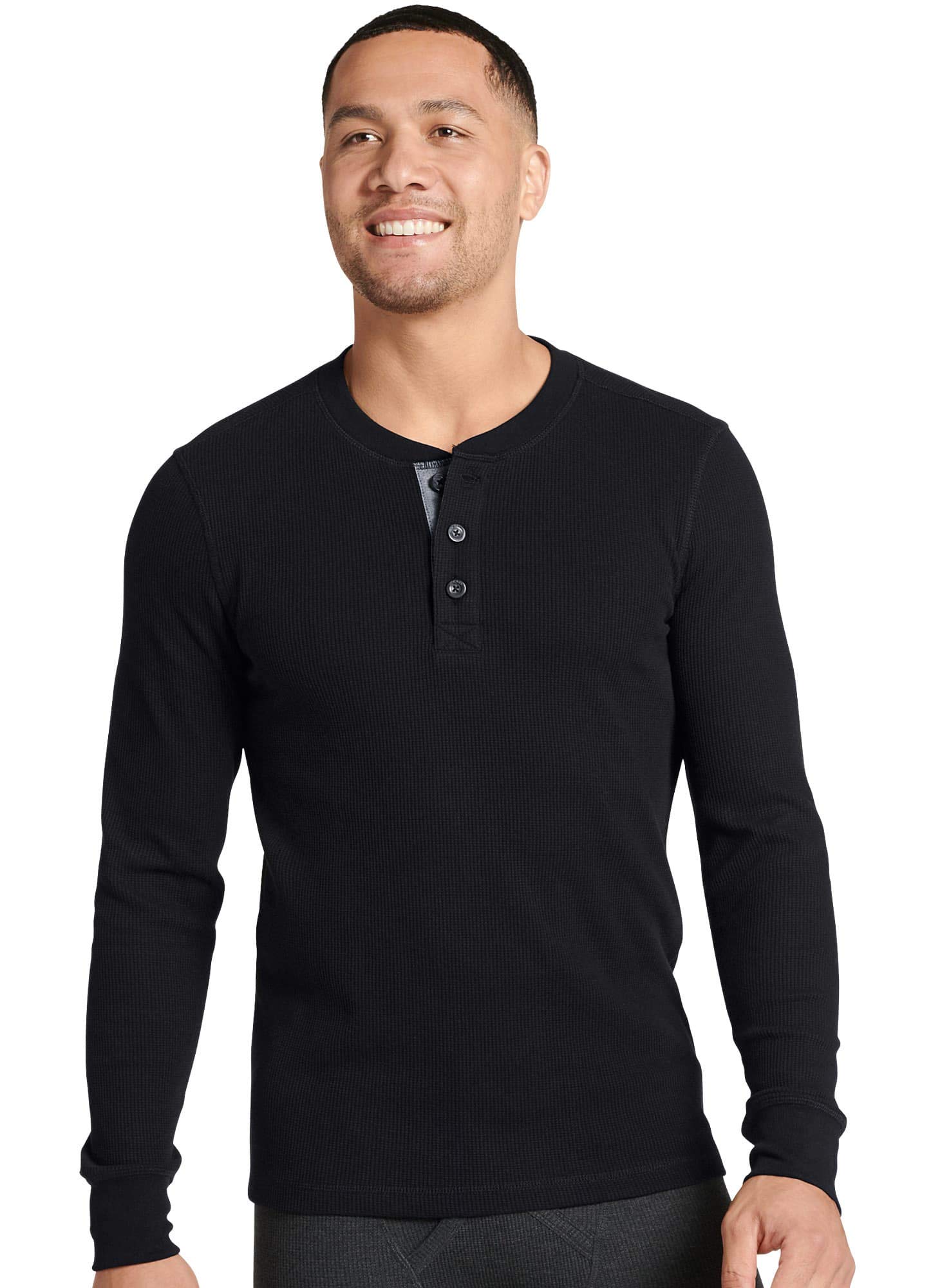 Jockey Men's Long Sleeve Waffle Henley T-Shirt - Soft Cotton Thermal Shirt for Winter & Layering - Perfect for Casual Wear, Outdoor Activities and Cold Weather Comfort