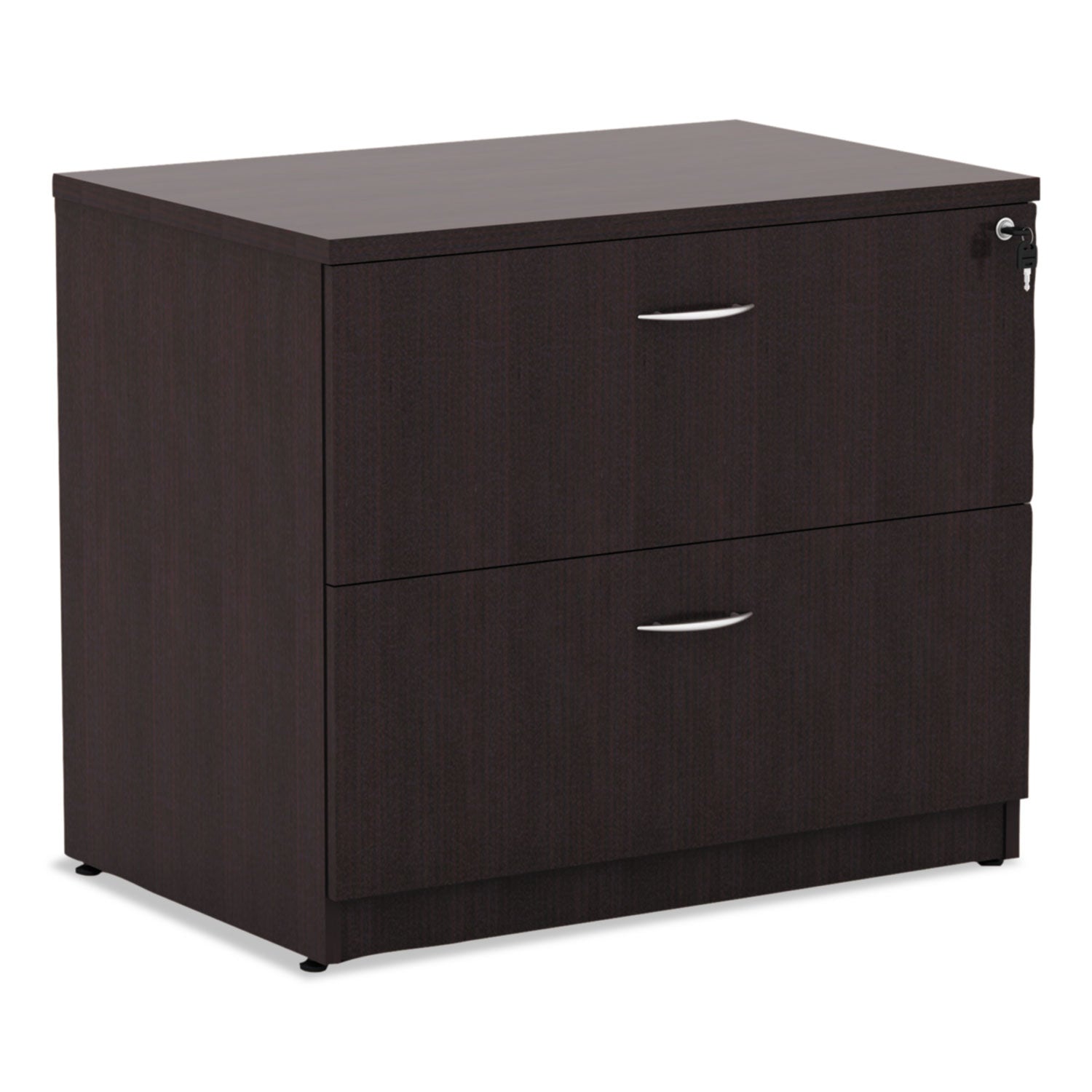 Alera Valencia Series 2-Drawer Lateral File Cabinet - Legal/Letter Size, Espresso Finish, 34