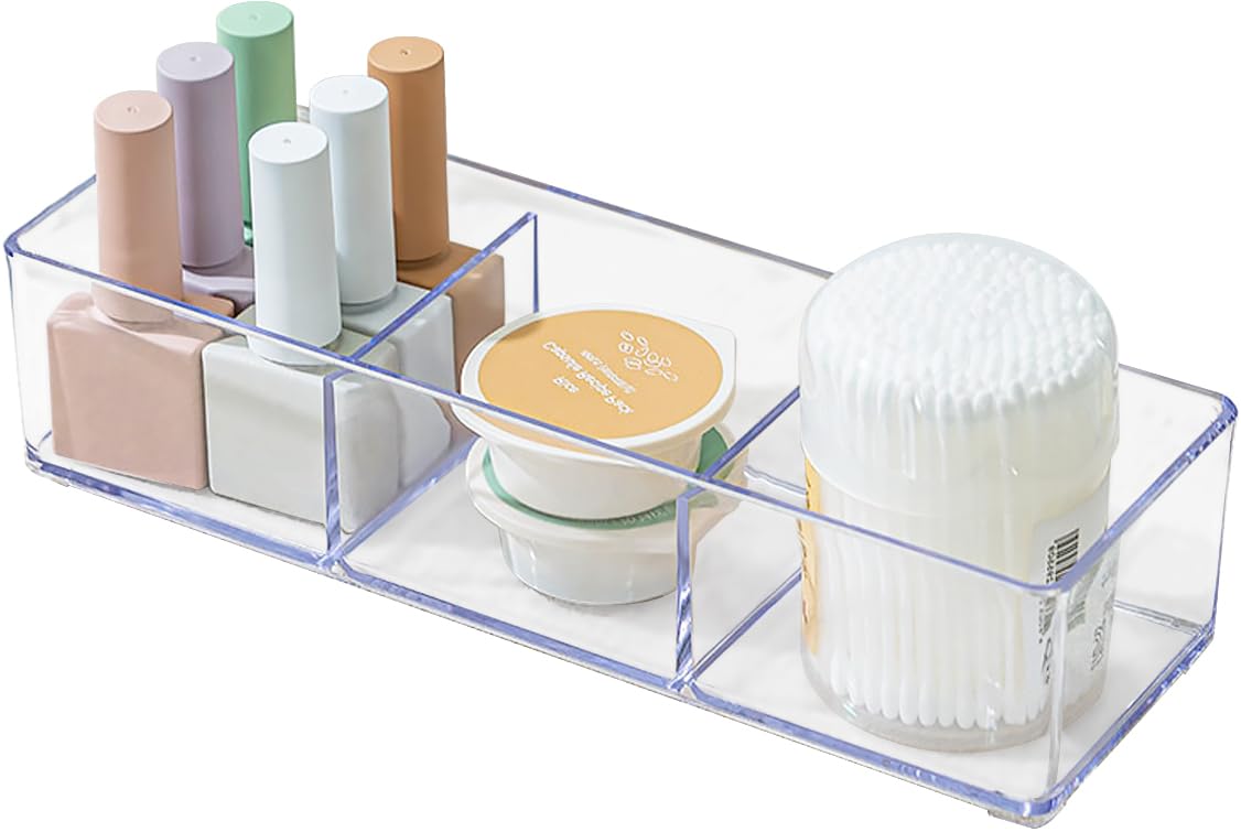 Carrotez 3-Tier Clear Plastic Drawer Organizer for Makeup, Bathroom, Office & Vanity Storage - Perfect for Cosmetics, Jewelry, Office Supplies & Small Items Organization