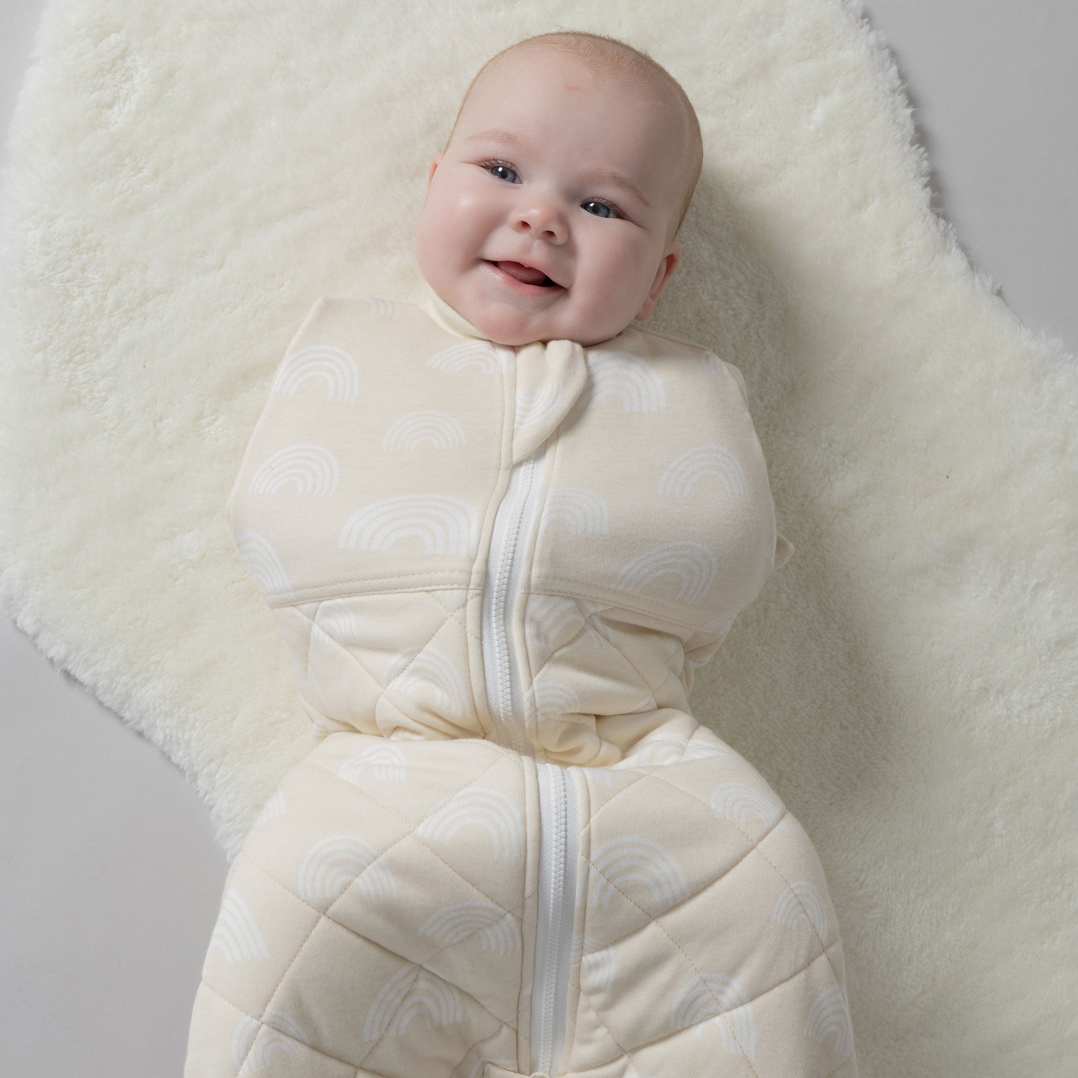 Nordic 2.5 TOG Swaddle Sleep Bag for Babies - Soft & Breathable Cotton Sleeping Sack - Perfect for Nursery, Daycare & Travel (Sand Color)