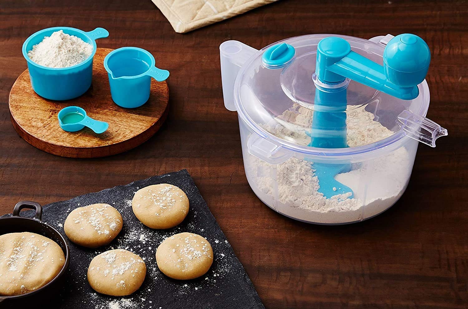 FD Creation Automatic Plastic Roti Maker for Home - Multicolor Dough Press for Chapati, Paratha & Tortillas - Perfect for Indian, Mexican & Middle Eastern Cuisine