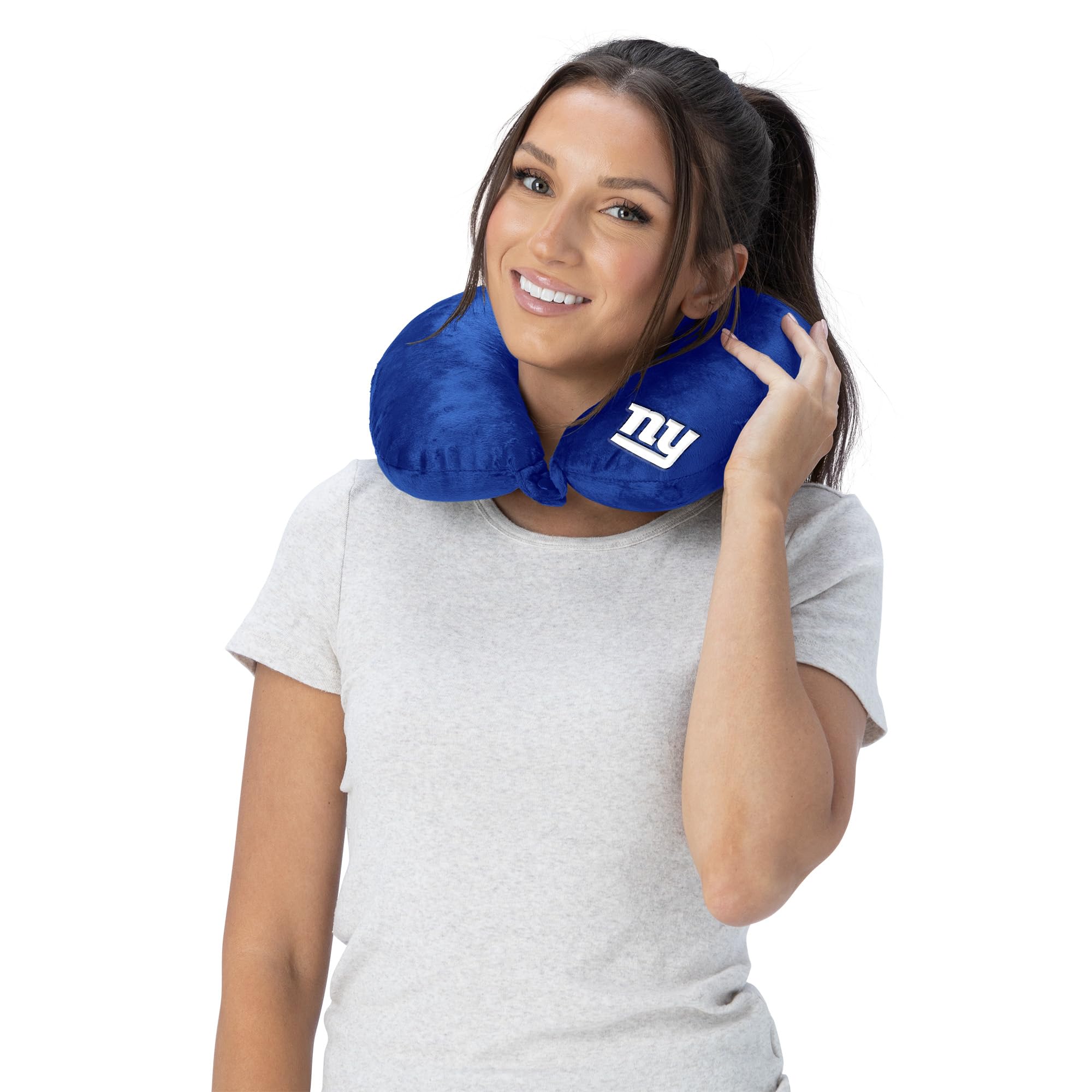 Officially Licensed NFL Travel Neck Pillow - Soft Support for Airplane, Car & Home - Multiple Team Colors & Logos - Perfect Gift for Football Fans