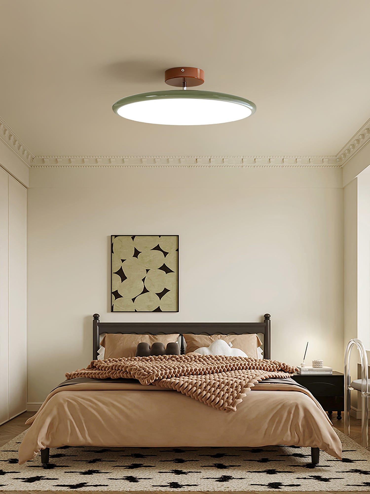 Adjustable Ceiling Lamp with Drift Design - Modern Dimmable LED Light Fixture for Living Room, Bedroom, and Dining Area