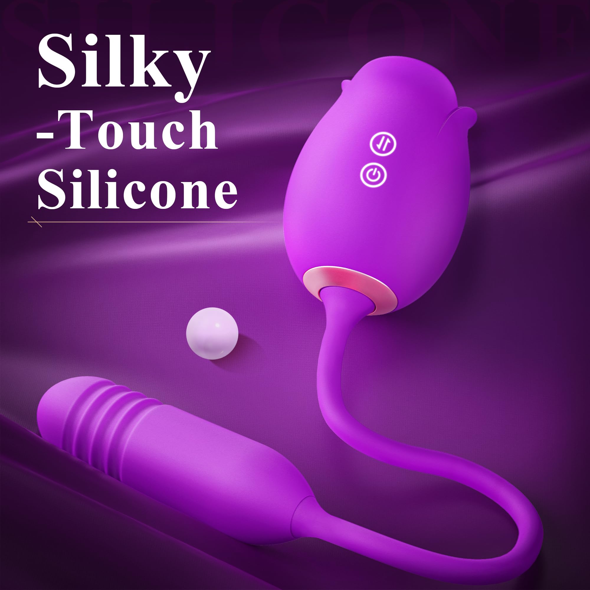 Upgraded Rose Vibrator for Women - 18 Suction & Thrusting Modes G-Spot & Clitoral Stimulator, Adult Sex Toy for Couples Pleasure - Perfect for Solo Play, Foreplay & Spicing Up Relationships