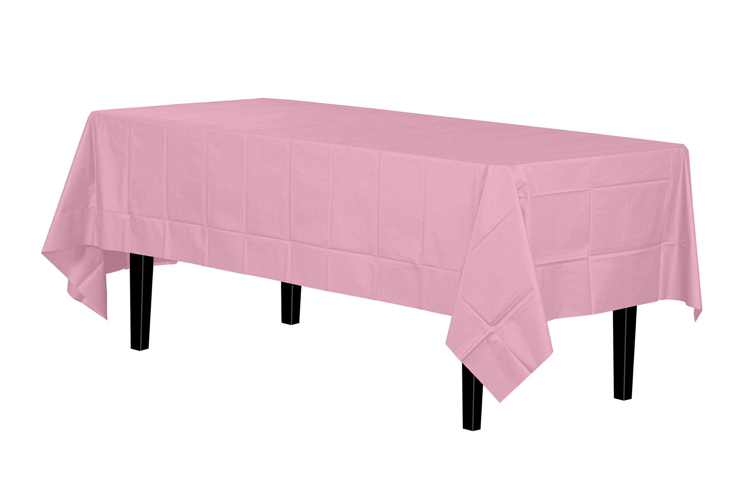 Elegant Pink Plastic Table Cover for Parties, Weddings & Events - Waterproof & Disposable - Perfect for Indoor & Outdoor Decor