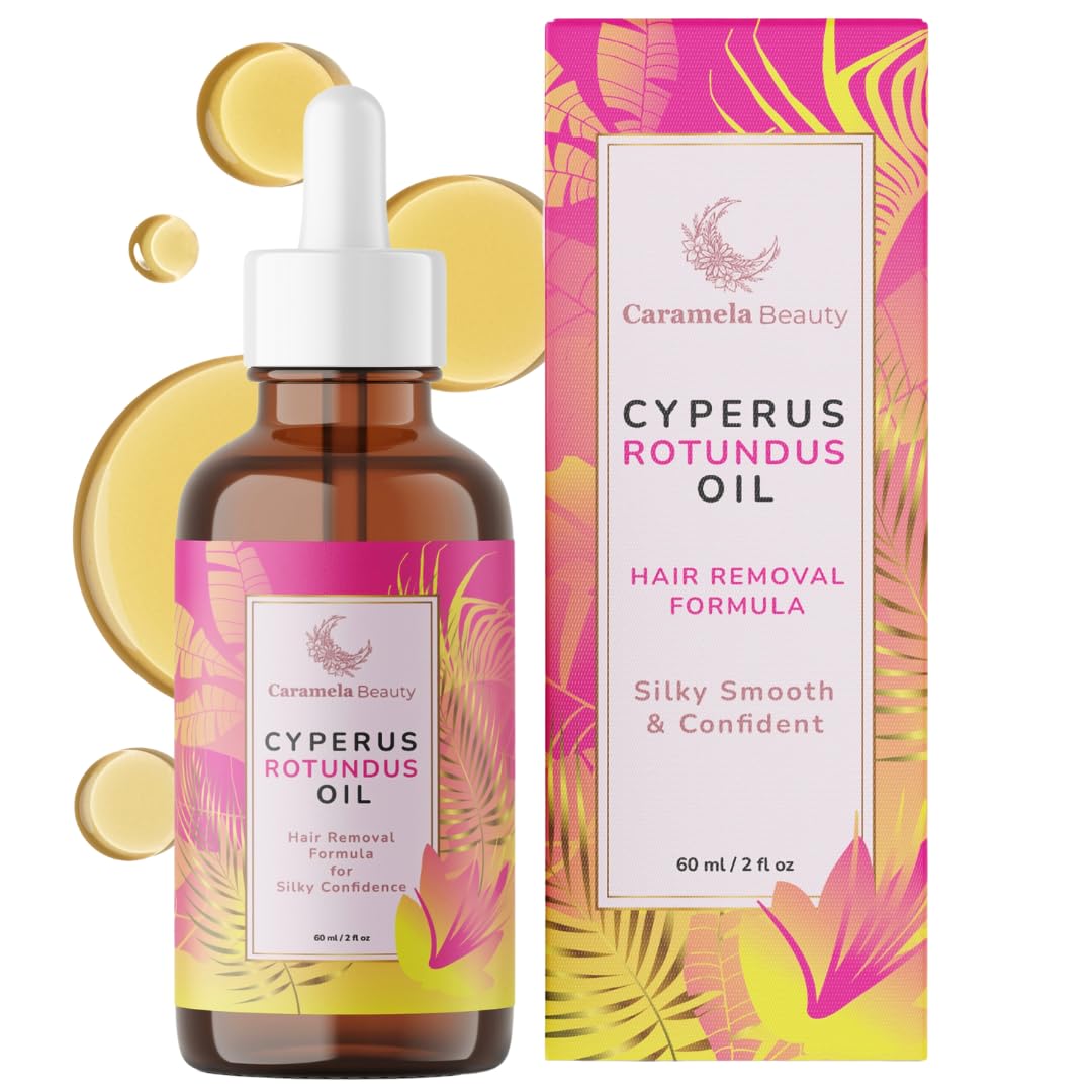 Natural Cyperus Rotundus Oil 60ml - Hair Removal & Moisturizing for All Skin Types | At-Home Hair Care Solution
