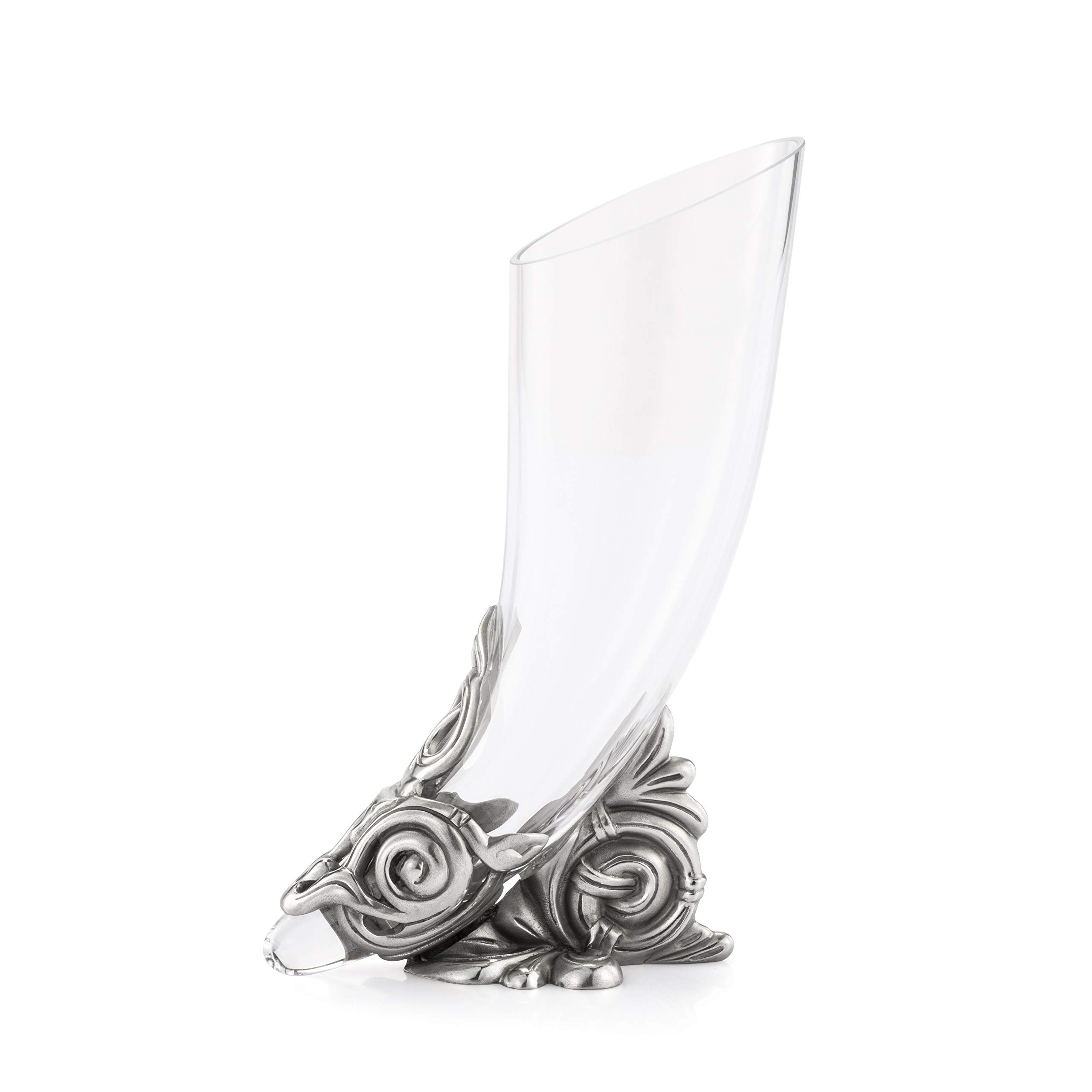 Royal Selangor Handcrafted Pewter Lewis Drinking Horn - British Museum Collection - Unique Viking-Inspired Gift for Beer & Mead Lovers - Perfect for Medieval Themed Parties, Historical Reenactments & Home Decor