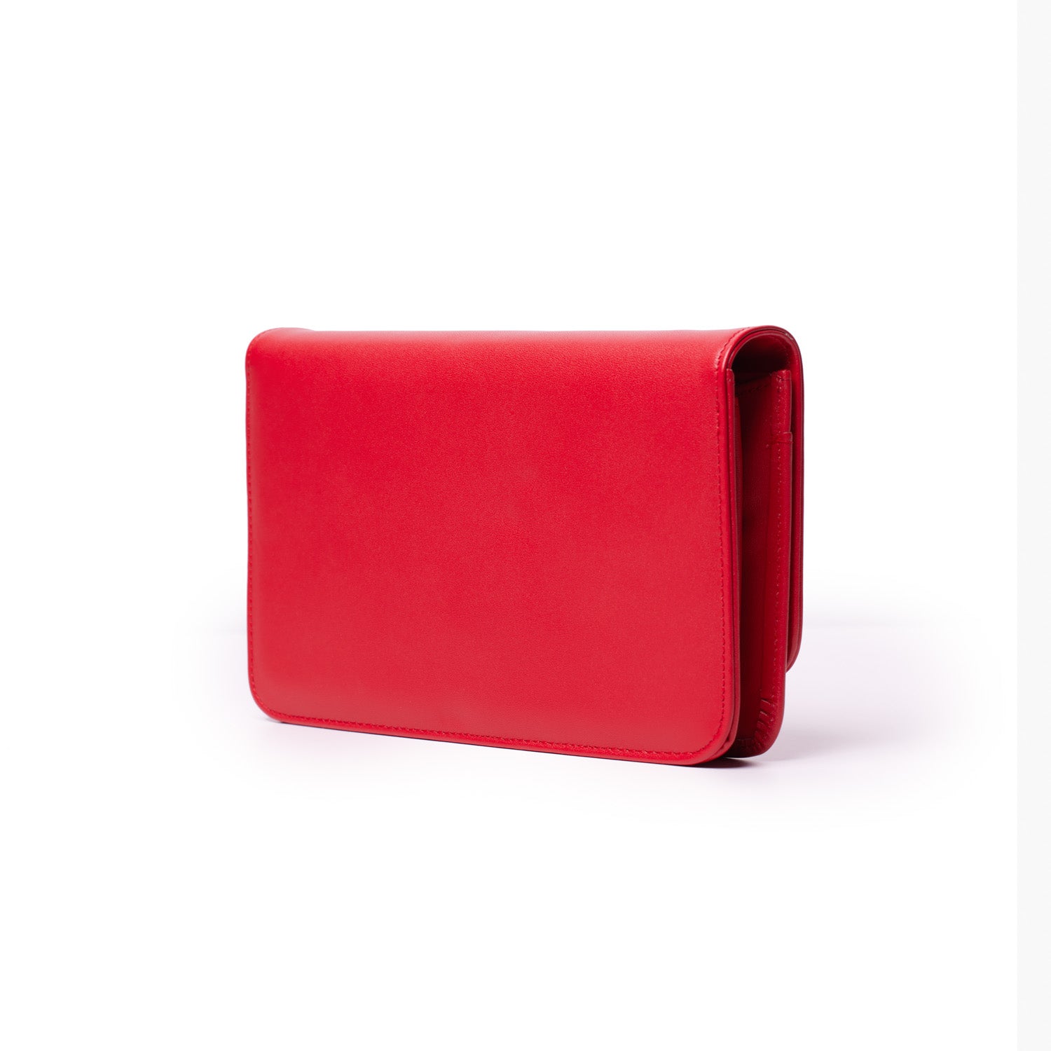 Standard Silver Women's Wallet on Chain (WOC) in Red - Elegant Crossbody Clutch for Evening Parties & Daily Use