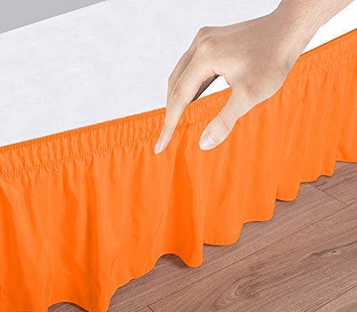 5-Piece 800 Thread Count 100% Ultra-Fine Cotton Bed Sheet Set with 2 Pillowcases, Fitted Sheet & Flat Sheet - Includes Ruffle Bed Skirt (14
