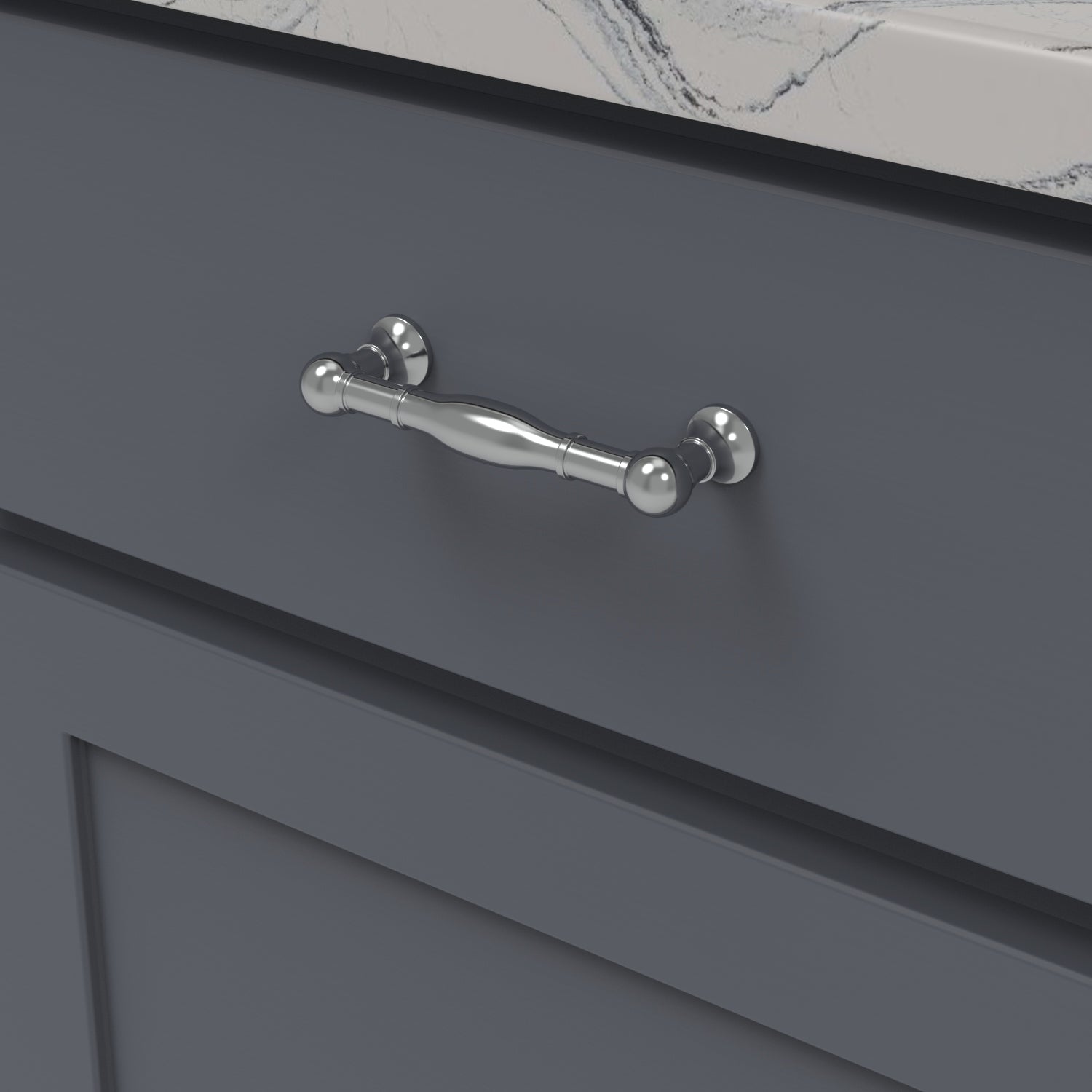 Fuller Pull 3 3/4 Inch (96mm) Center to Center Chrome Cabinet Handle - Perfect for Kitchen Cabinets, Drawers & Furniture Hardware