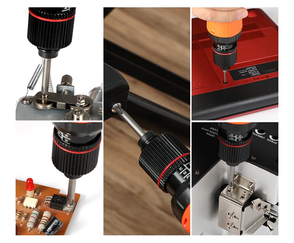 Electric Screwdriver Set - Automatic Cordless Screwdriver with Adjustable Torque & Stepless Speed Control (4mm) - Perfect for DIY Projects, Home Repairs, and Professional Use