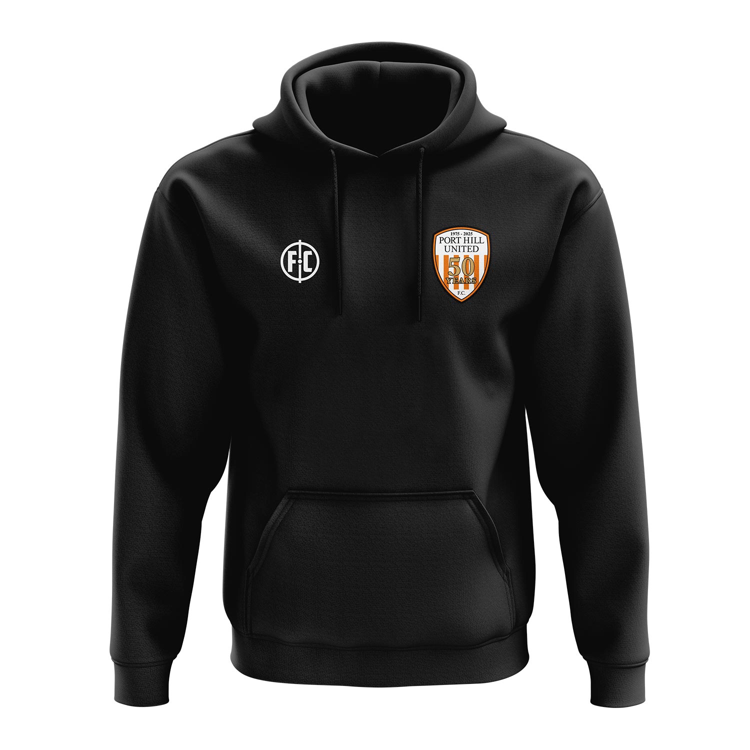 Port Hill United 50th Anniversary Embroidered Club Hoodie with Crest - Perfect for Soccer Fans, Game Day & Casual Wear